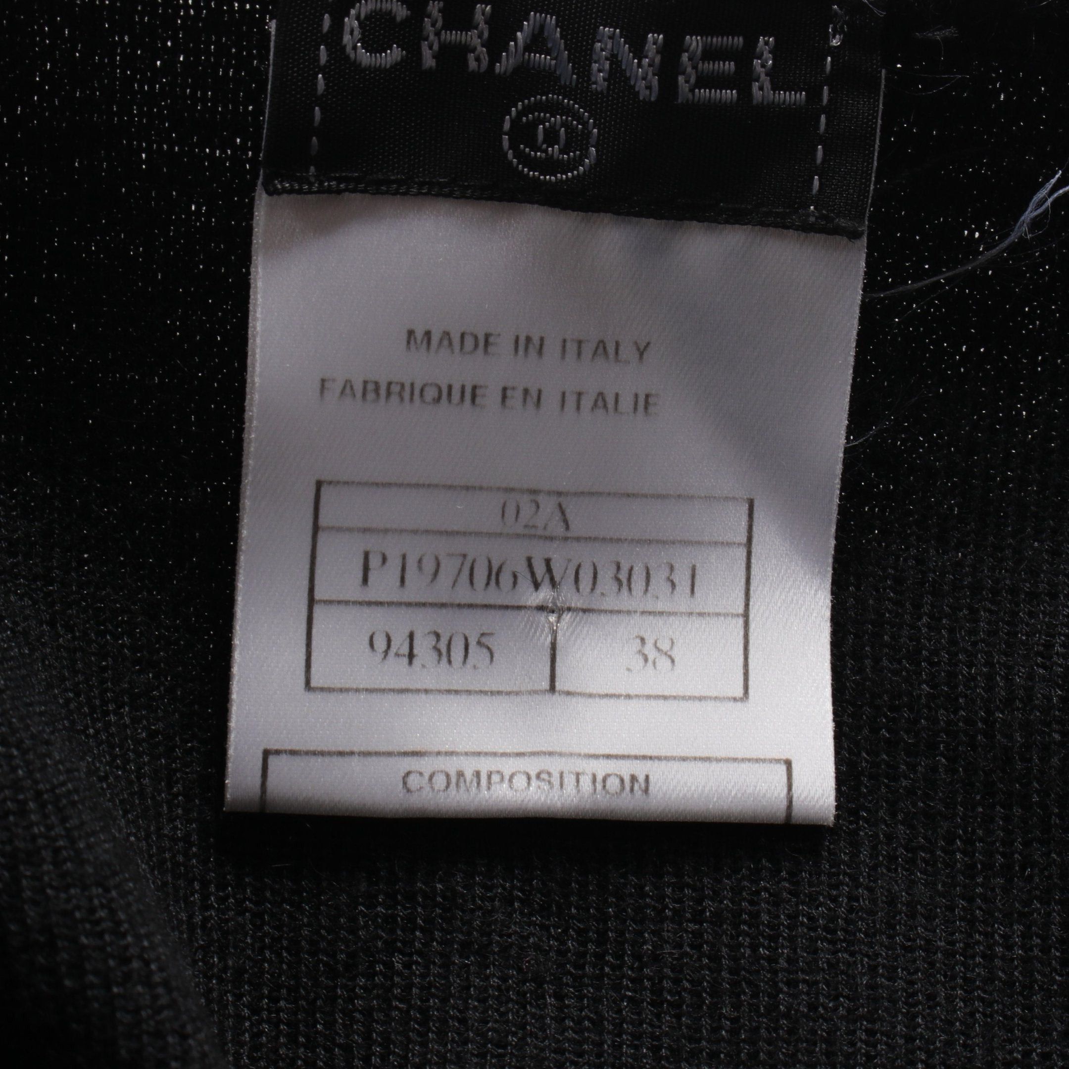 Chanel Chanel Knit Short Sleeve Cashmere Silk Black 02A Size ONE SIZE - 6 Thumbnail
