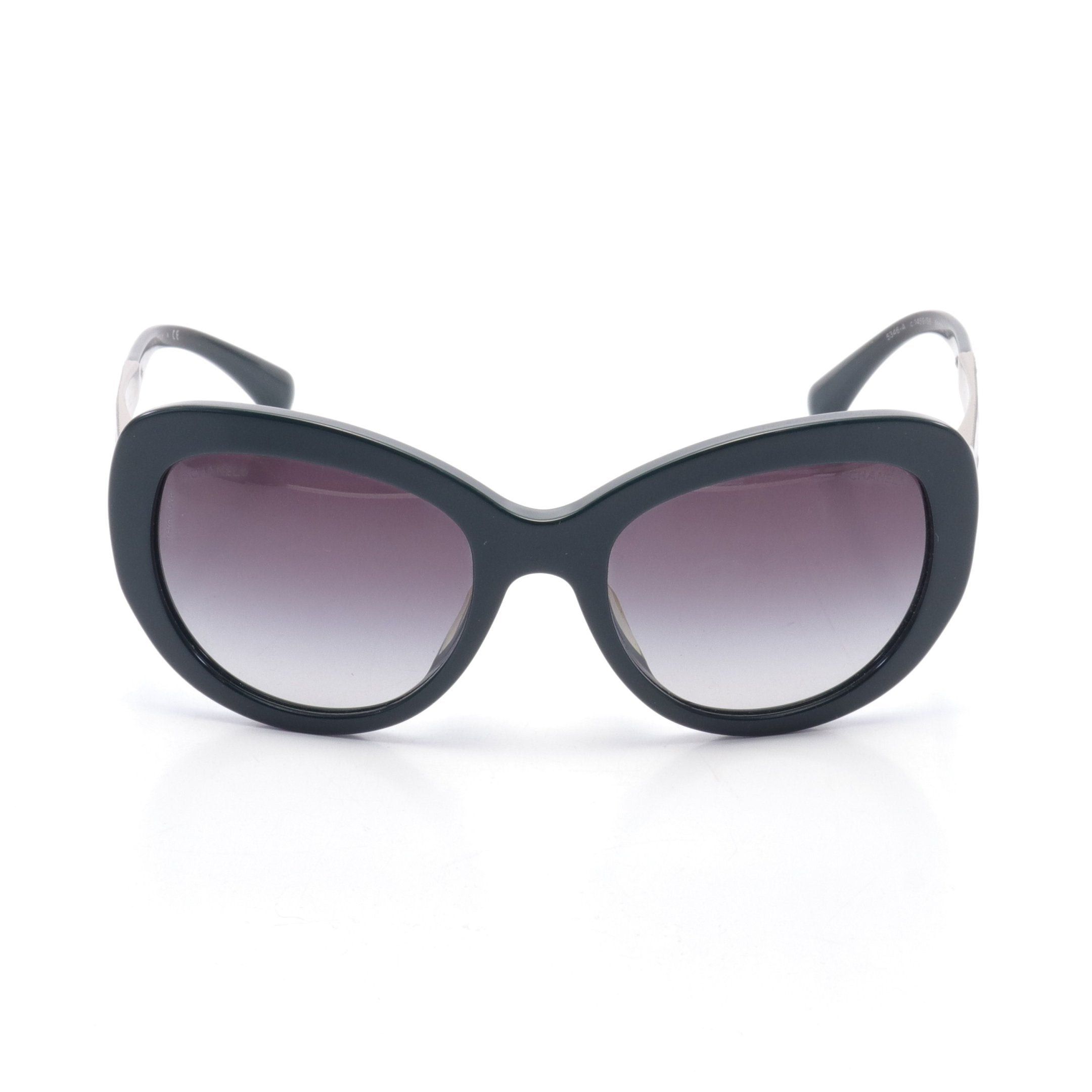 Chanel Chanel Coco Mark Sunglasses Gp Dark Green Silver Size ONE SIZE - 2 Thumbnail