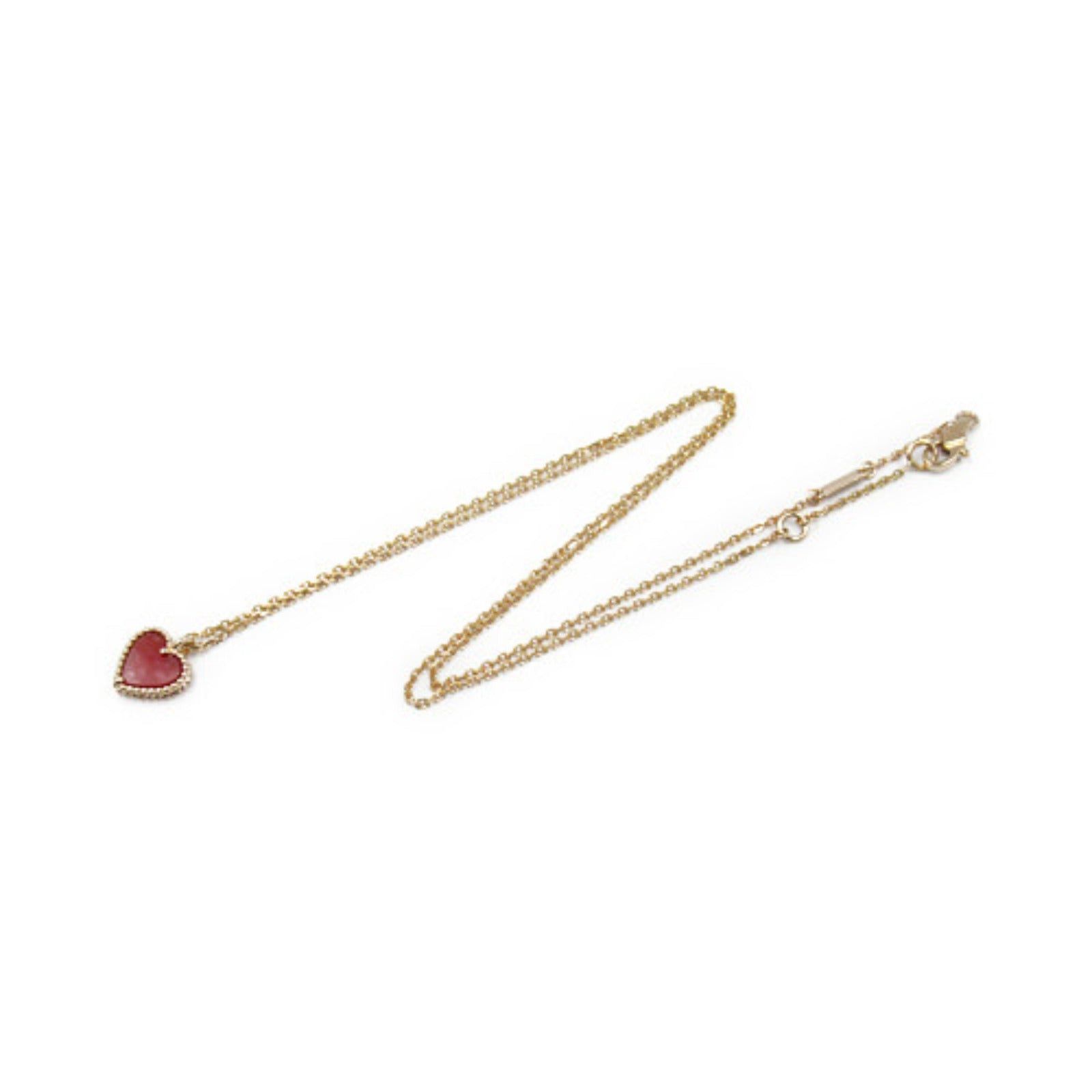 Van Cleef & Arpels Van Cleef Arpels Sweet Alhambra Carnelian Necklace K18Pg (Pink Gold) Red Size ONE SIZE - 3 Thumbnail