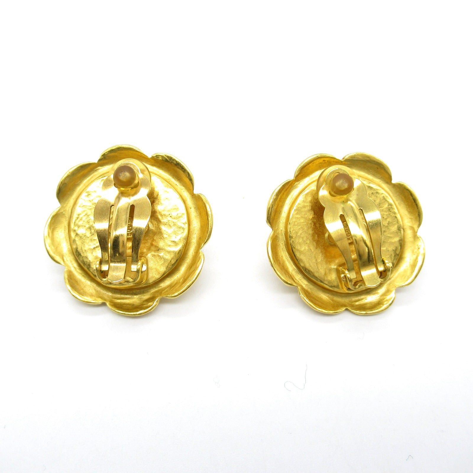 Chanel Chanel Fake Pearl Coco Mark Earrings Gp (Gold Plated) Gold White Size ONE SIZE - 3 Thumbnail