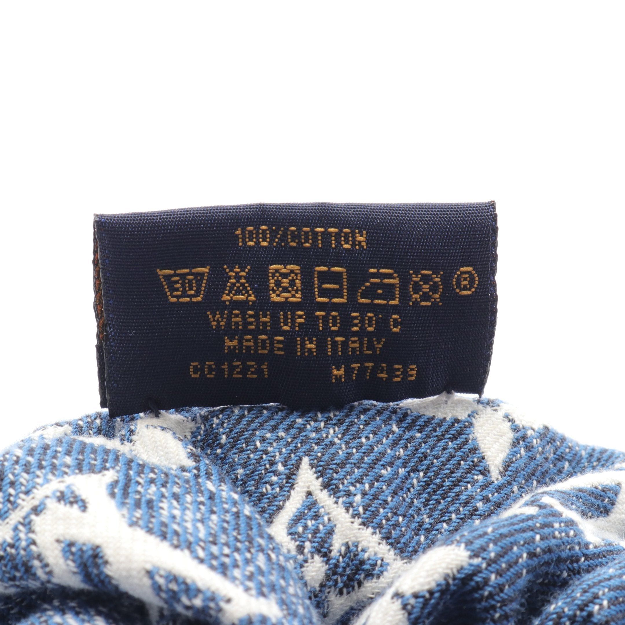 Louis Vuitton Louis Vuitton Monogram Denim Scrunchie Hair Accessory Indigo Blue Size ONE SIZE - 4 Thumbnail