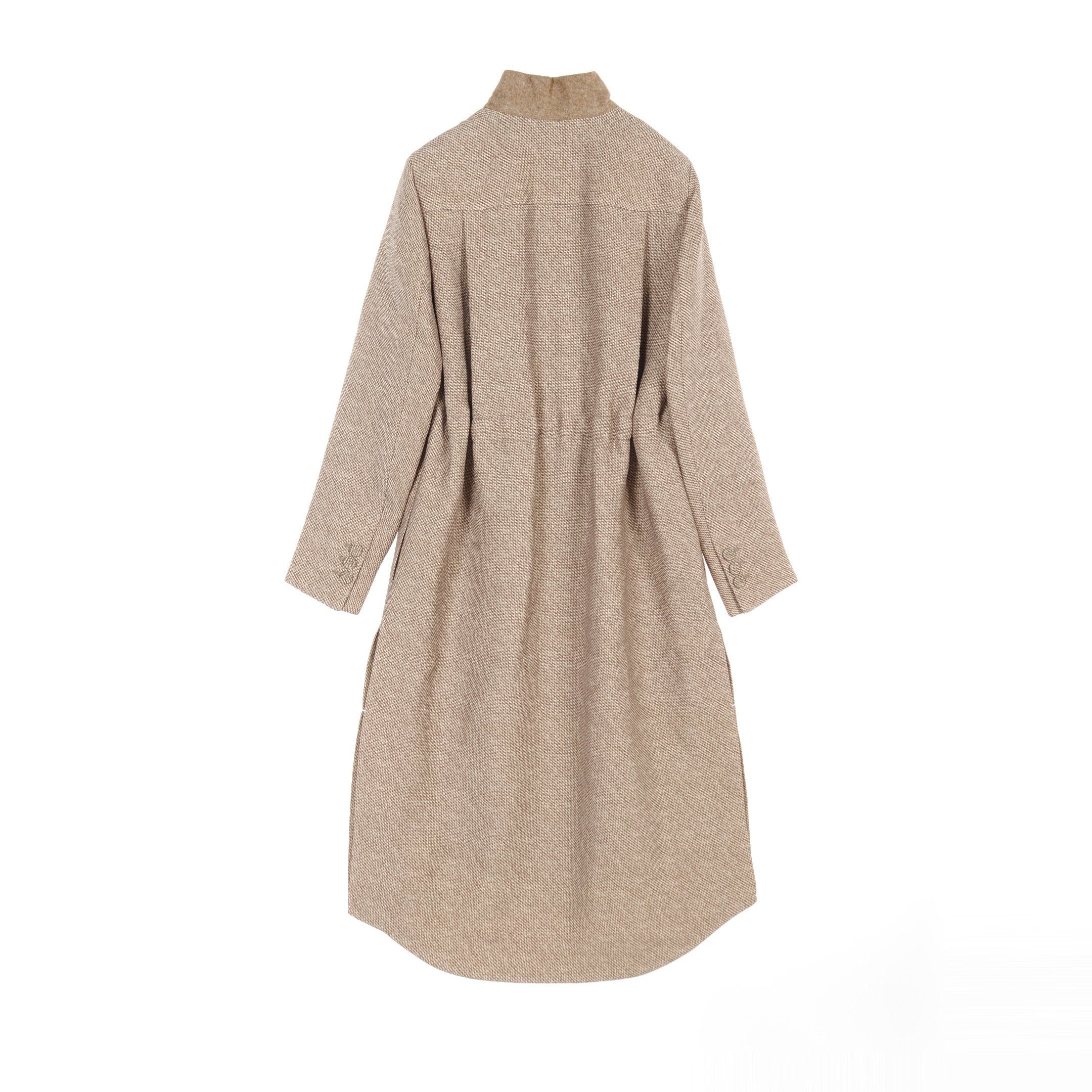 Fendi Fendi Long Coat Wool Silk Brown Size ONE SIZE - 2 Thumbnail