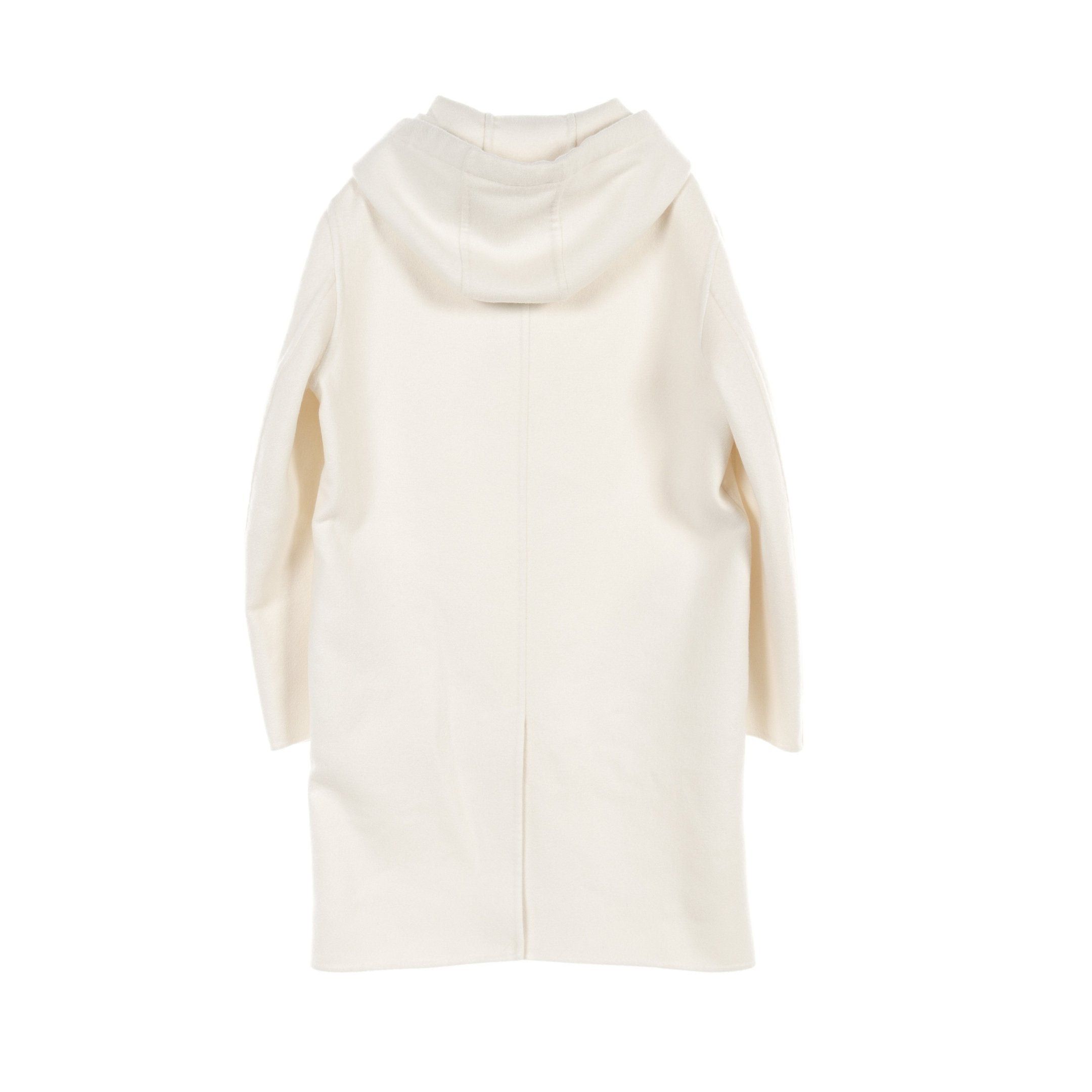 Lardini Lardini Coat Wool Off White Hooded Size ONE SIZE - 2 Thumbnail