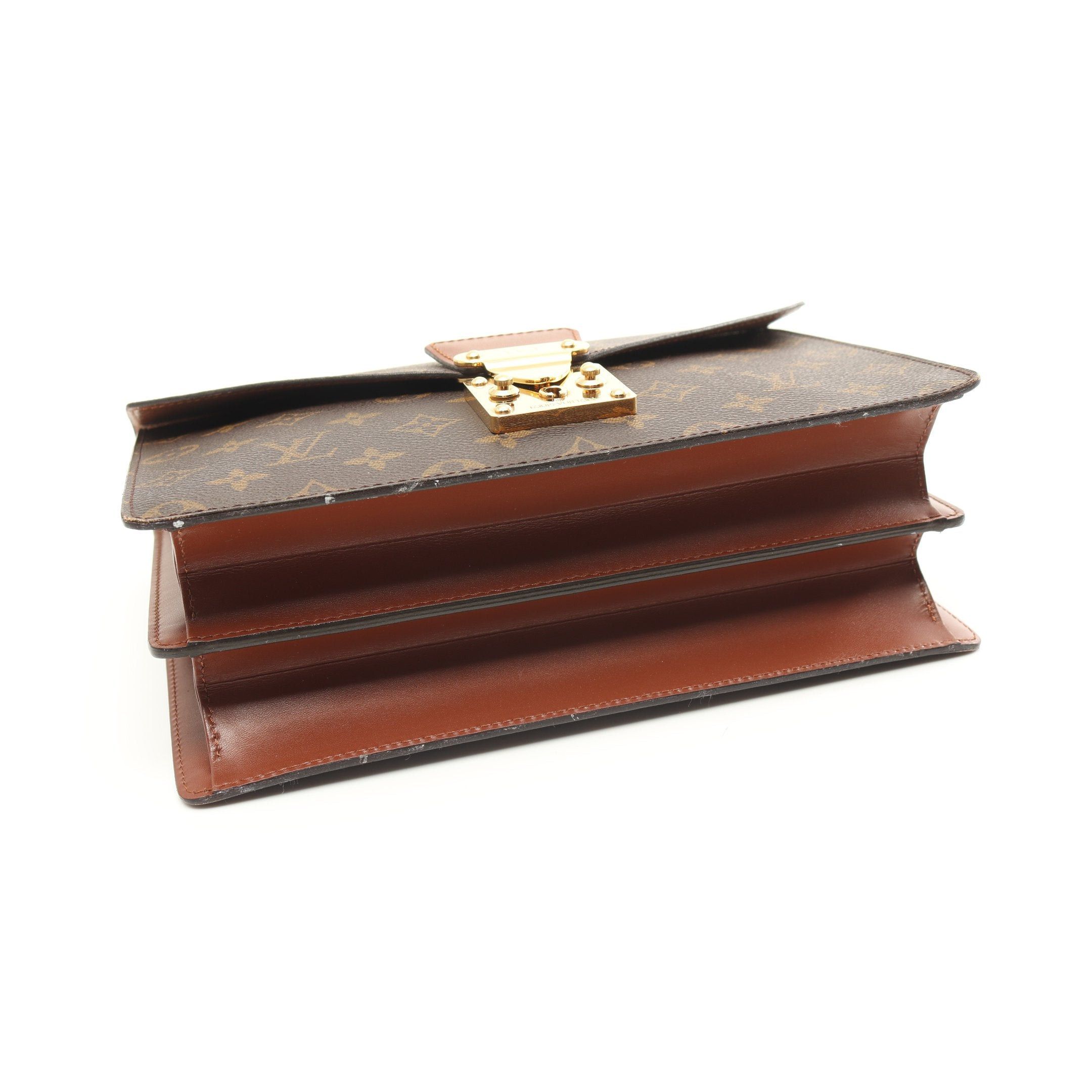 Louis Vuitton Louis Vuitton Concorde Monogram Handbag Leather Brown Size ONE SIZE - 12 Thumbnail
