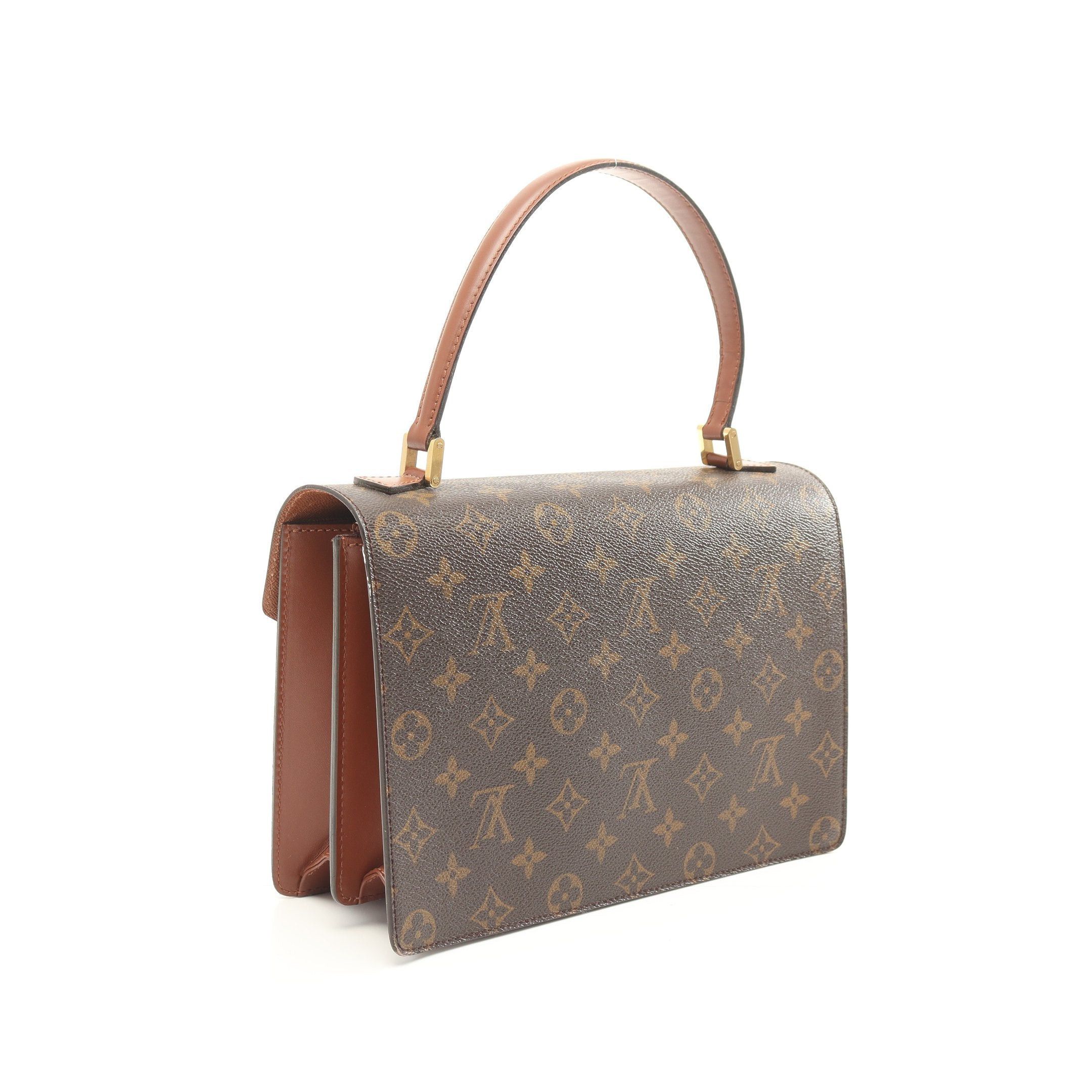 Louis Vuitton Louis Vuitton Concorde Monogram Handbag Leather Brown Size ONE SIZE - 2 Thumbnail