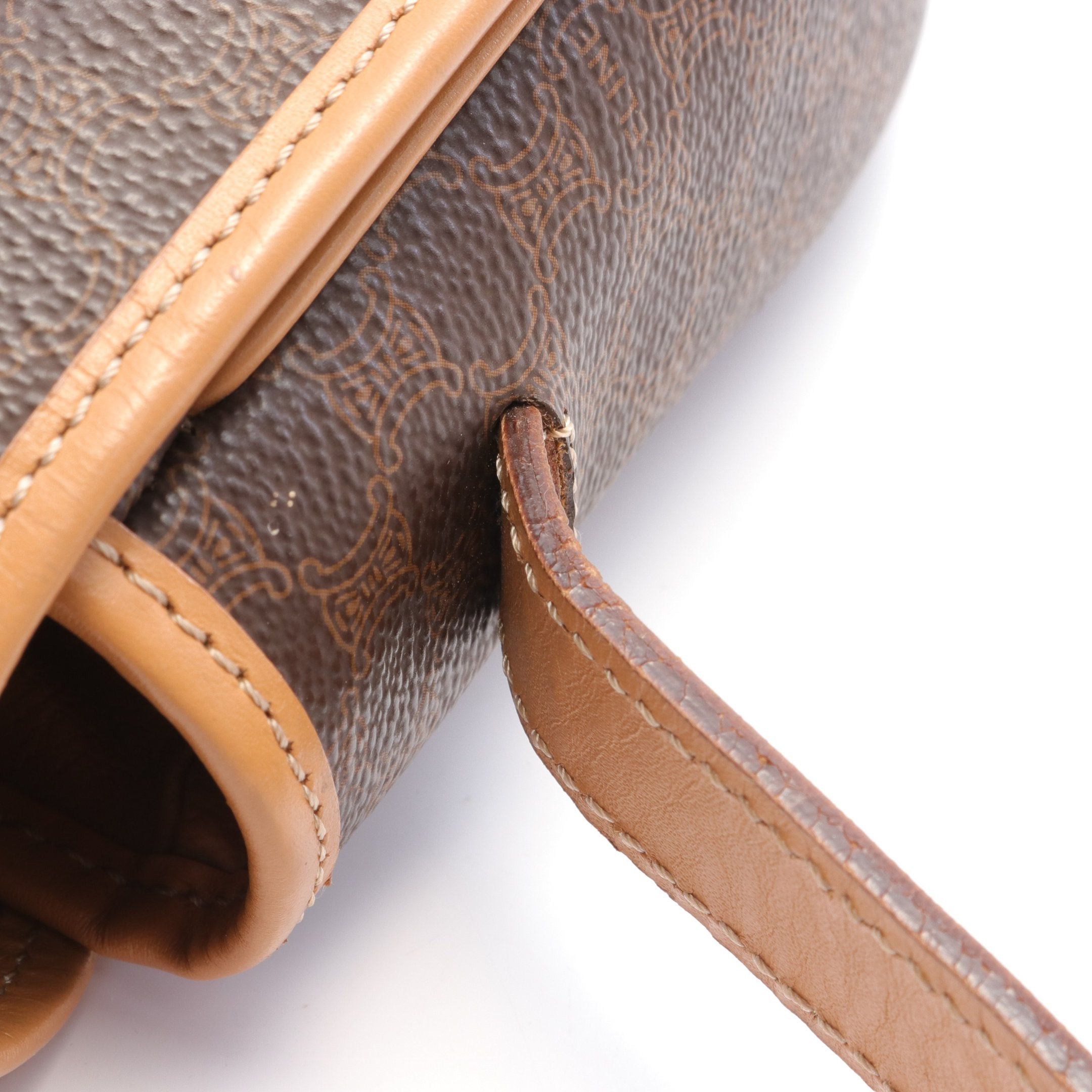 Celine Celine Macadam Shoulder Bag Leather Brown Size ONE SIZE - 8 Thumbnail