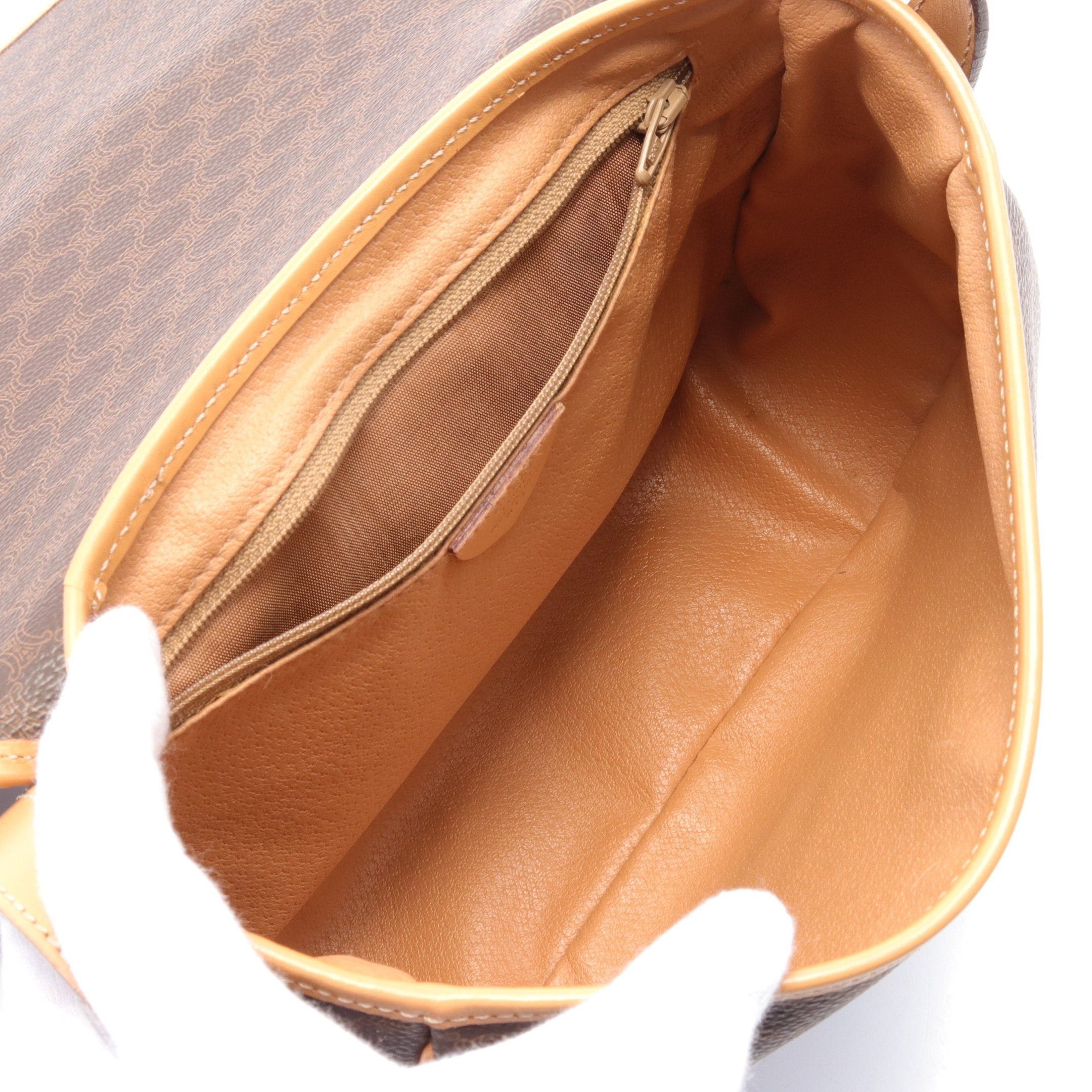 Celine Celine Macadam Shoulder Bag Leather Brown Size ONE SIZE - 3 Thumbnail