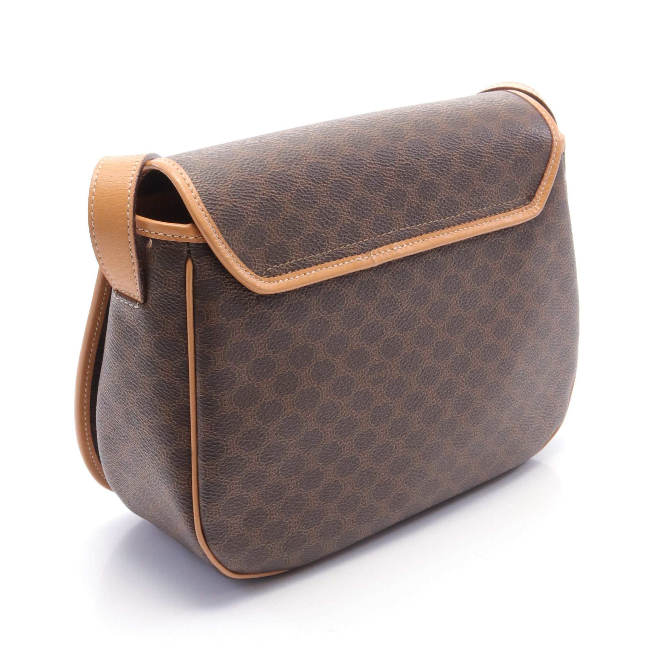 Celine Celine Macadam Shoulder Bag Leather Brown Size ONE SIZE - 2 Thumbnail