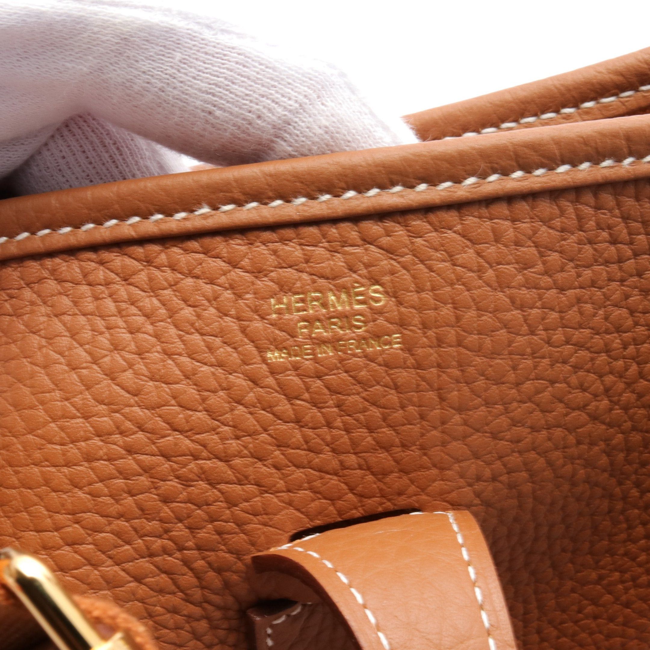 Hermes Hermes Evelyn 3 Troyes Pm Gold Shoulder Bag Clemence Leather Brown Hardware Double Engraved Size ONE SIZE - 4 Thumbnail