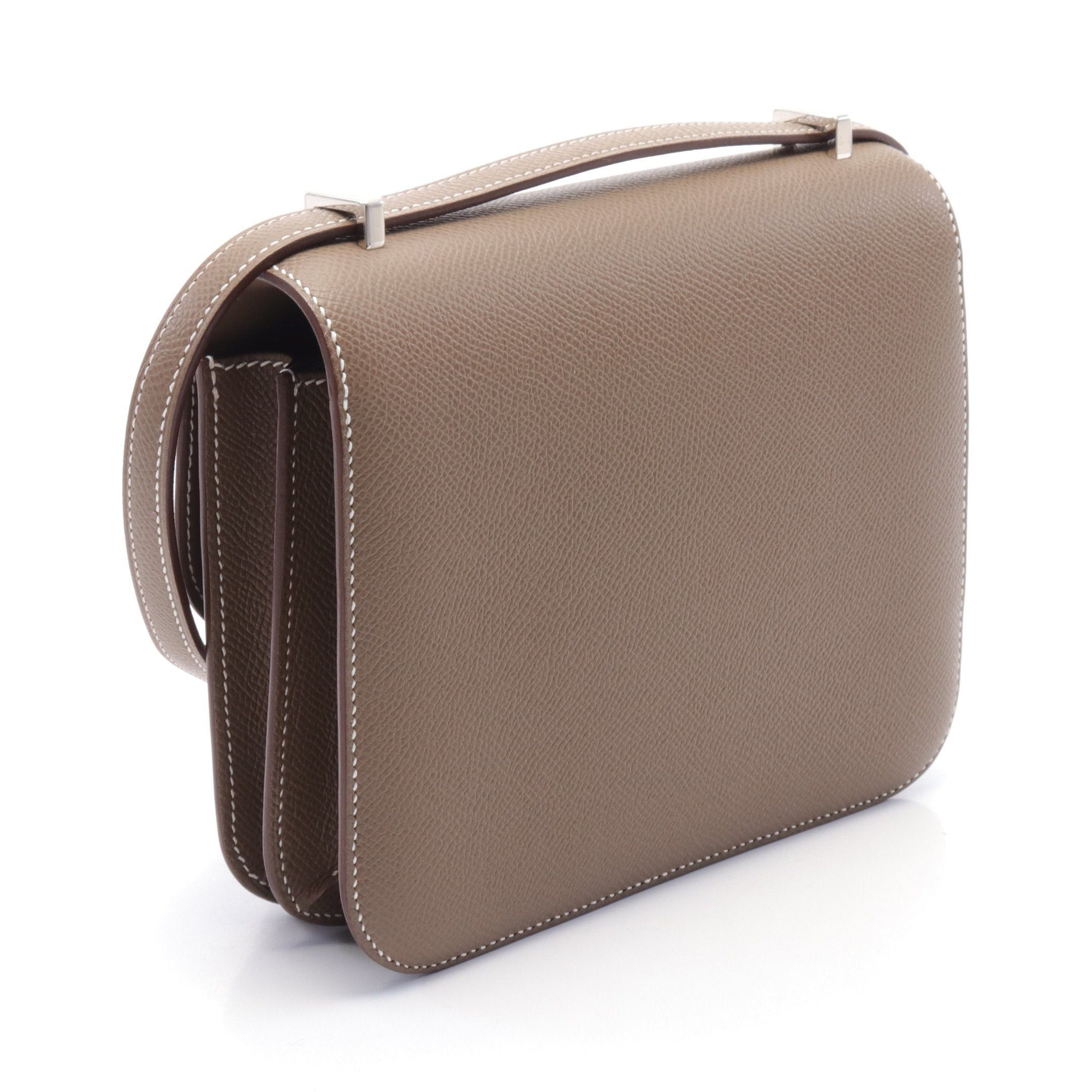 Hermes Hermes Constance 3 Mini Miroir Etoupe Shoulder Bag Veau Epsom Gray Brown Silver Hardware B Stamp Size ONE SIZE - 2 Thumbnail