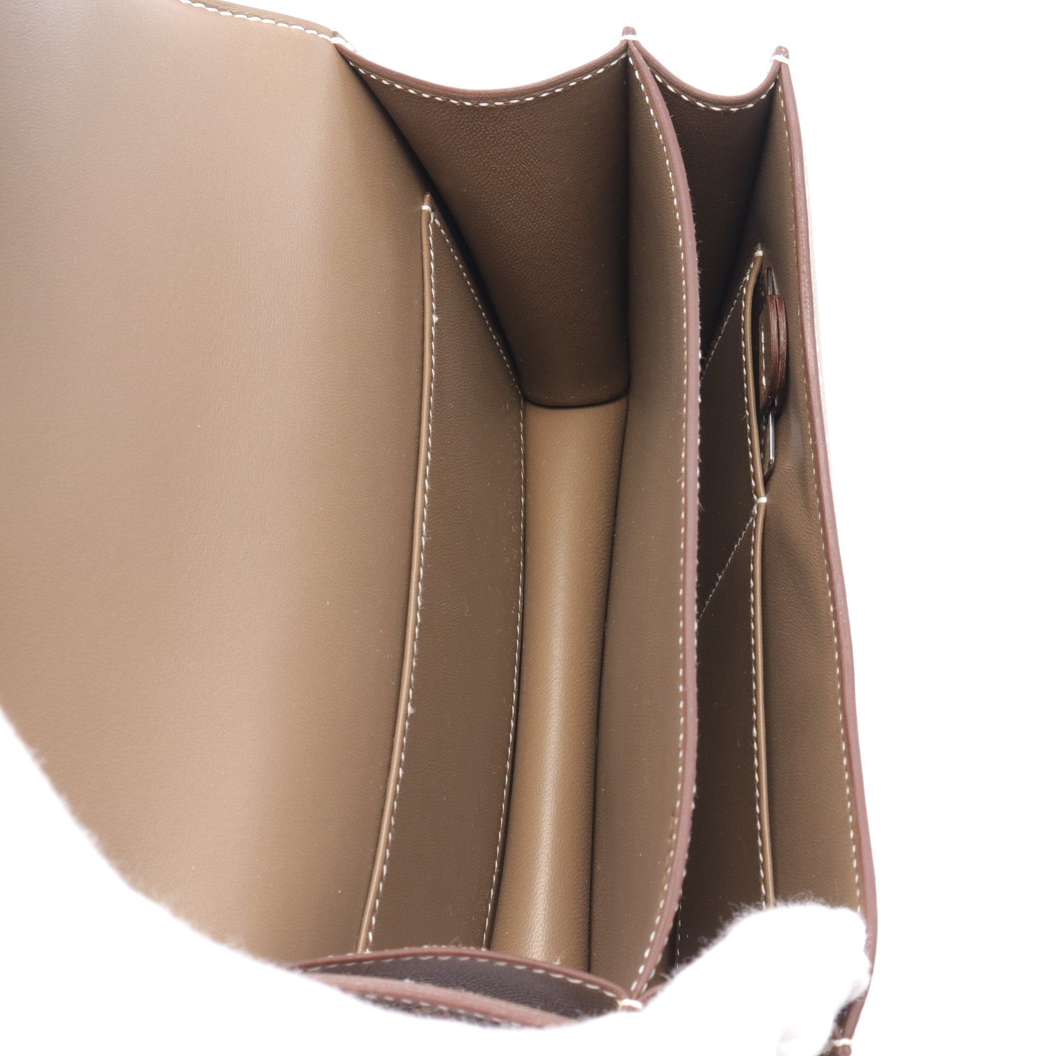 Hermes Hermes Constance 3 Mini Miroir Etoupe Shoulder Bag Veau Epsom Gray Brown Silver Hardware B Stamp Size ONE SIZE - 3 Thumbnail