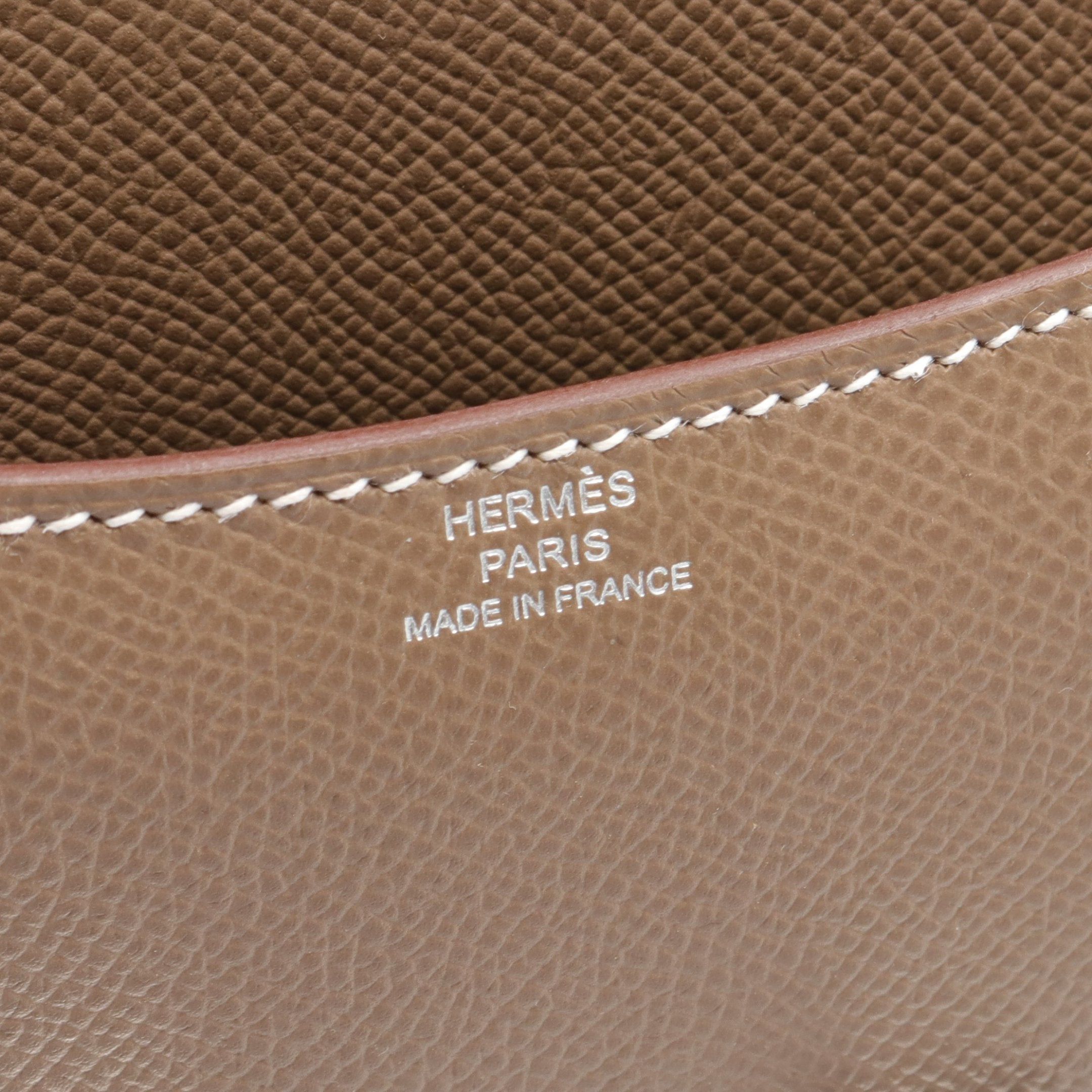 Hermes Hermes Constance 3 Mini Miroir Etoupe Shoulder Bag Veau Epsom Gray Brown Silver Hardware B Stamp Size ONE SIZE - 4 Thumbnail