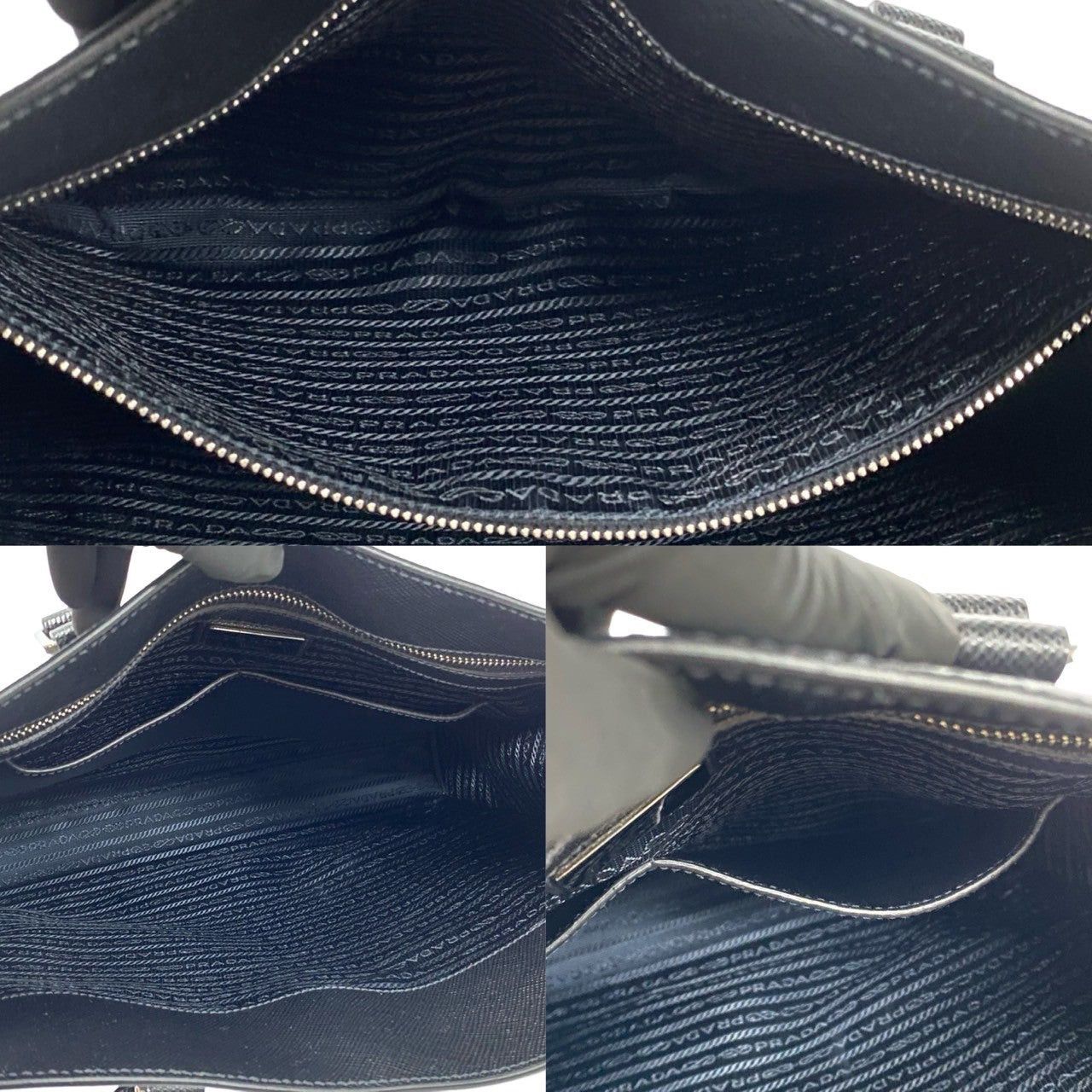Prada Prada Tote Bag Black Leather Size ONE SIZE - 8 Thumbnail