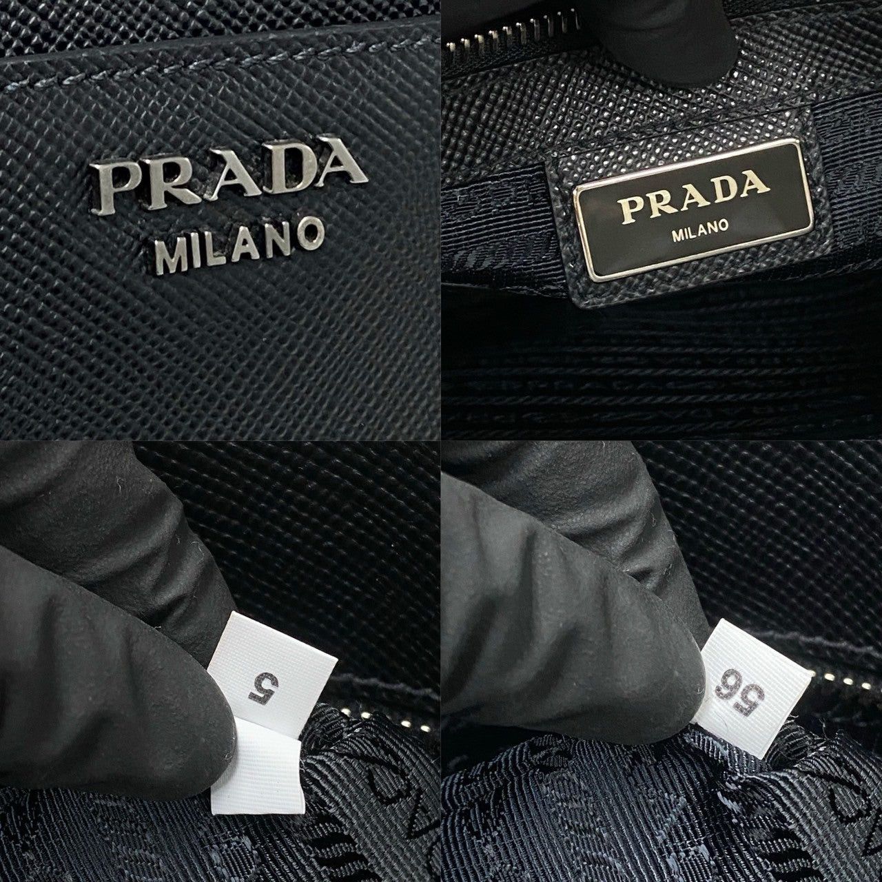 Prada Prada Tote Bag Black Leather Size ONE SIZE - 3 Thumbnail