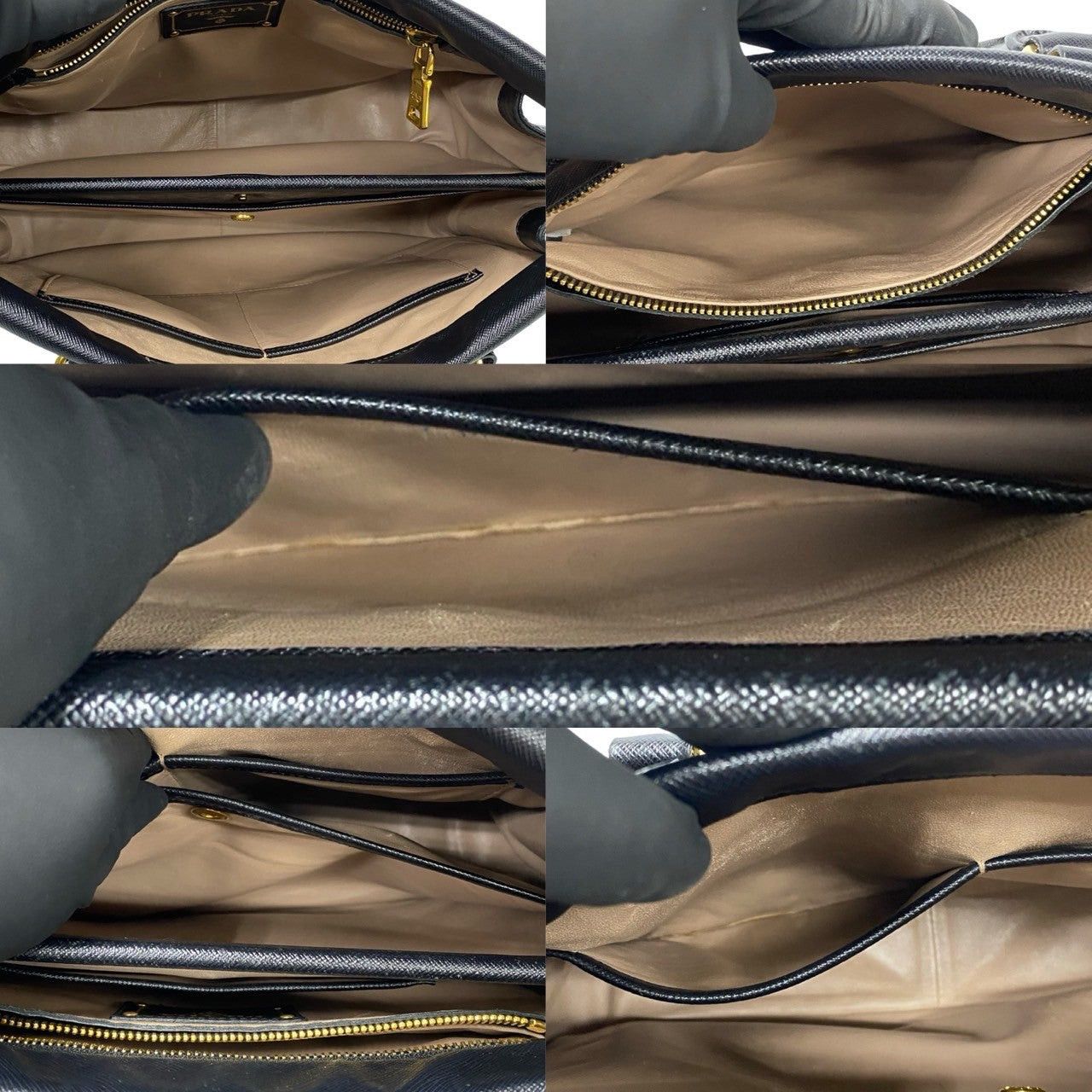 Prada Prada Handbag Black Leather Size ONE SIZE - 8 Thumbnail