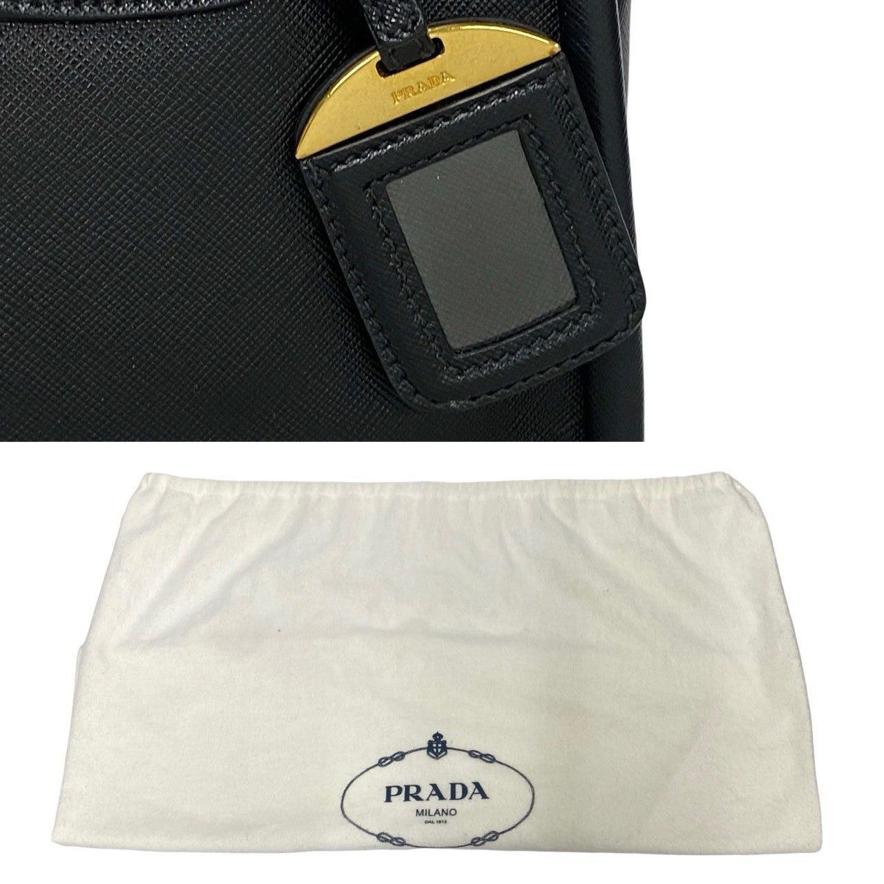 Prada Prada Handbag Black Leather Size ONE SIZE - 9 Thumbnail