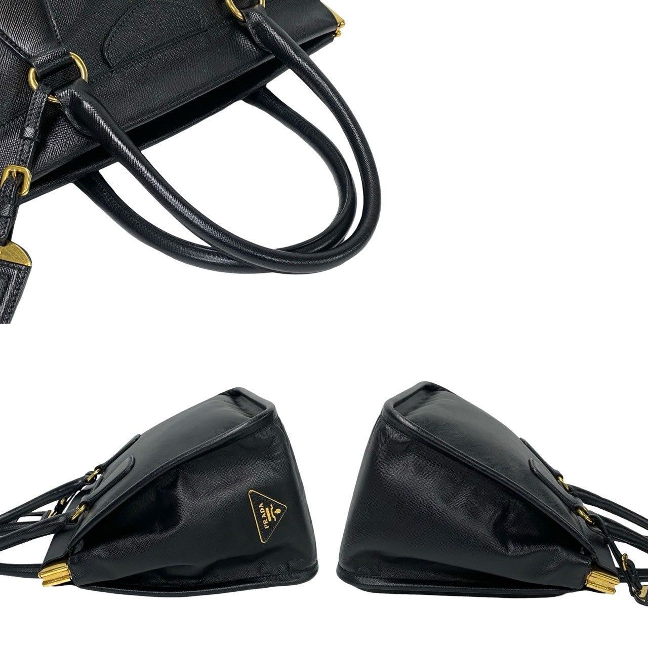 Prada Prada Handbag Black Leather Size ONE SIZE - 5 Thumbnail