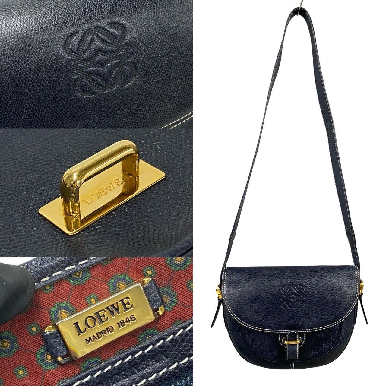 Loewe Loewe Shoulder Bag Blue Leather Size ONE SIZE - 3 Thumbnail