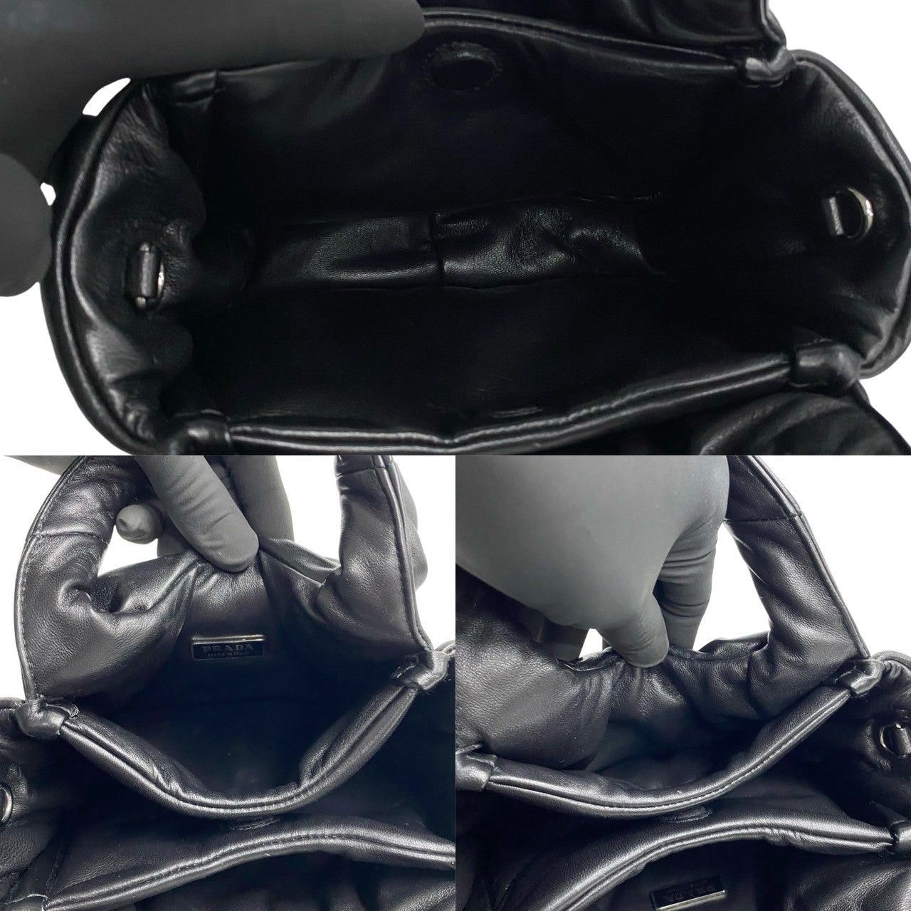 Prada Prada Shoulder Bag Black Leather Size ONE SIZE - 8 Thumbnail