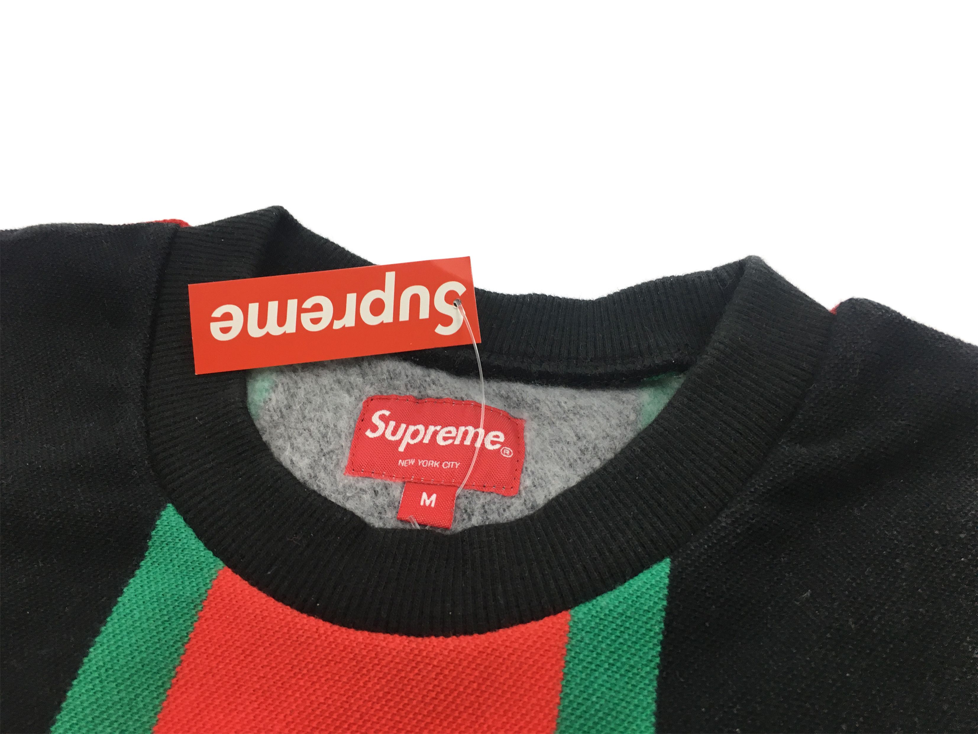 Supreme 17 fw supreme guccil color green red black crewneck