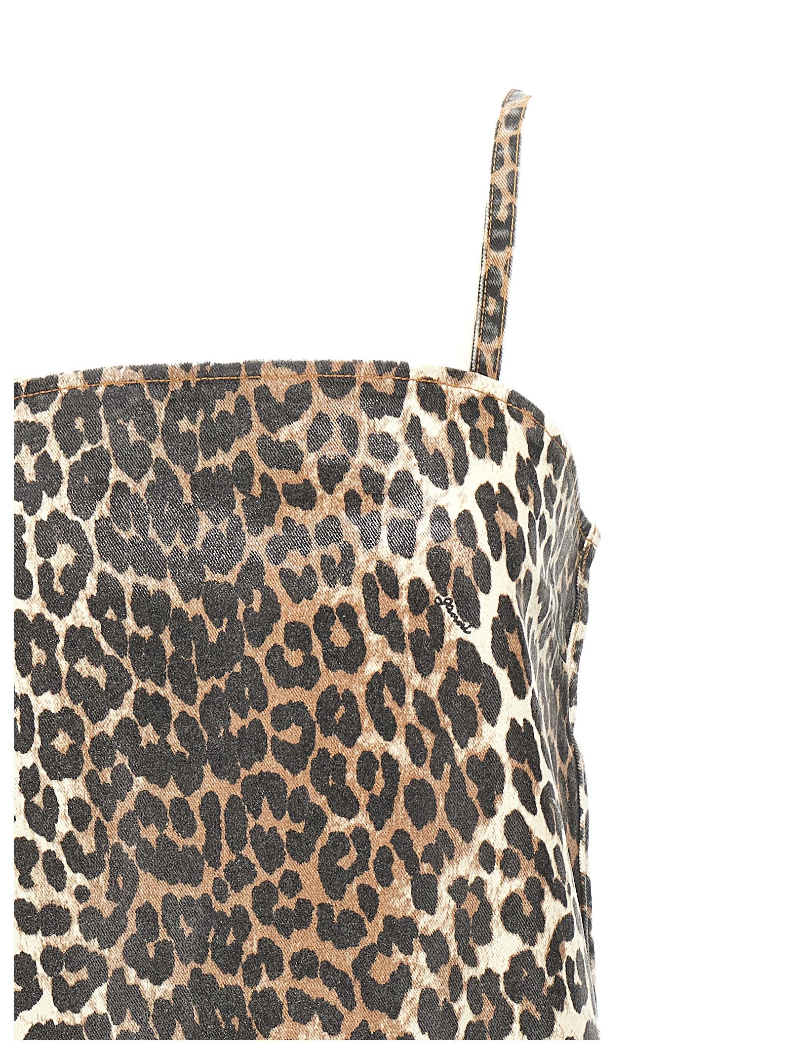 Ganni Leopard Mini Dress Size XS / US 0-2 / IT 36-38 - 3 Thumbnail