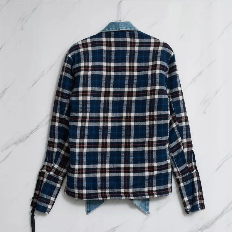 Greg Lauren Greg Lauren Men's plaid denim patchwork coat Size US S / EU 44-46 / 1 - 4 Thumbnail