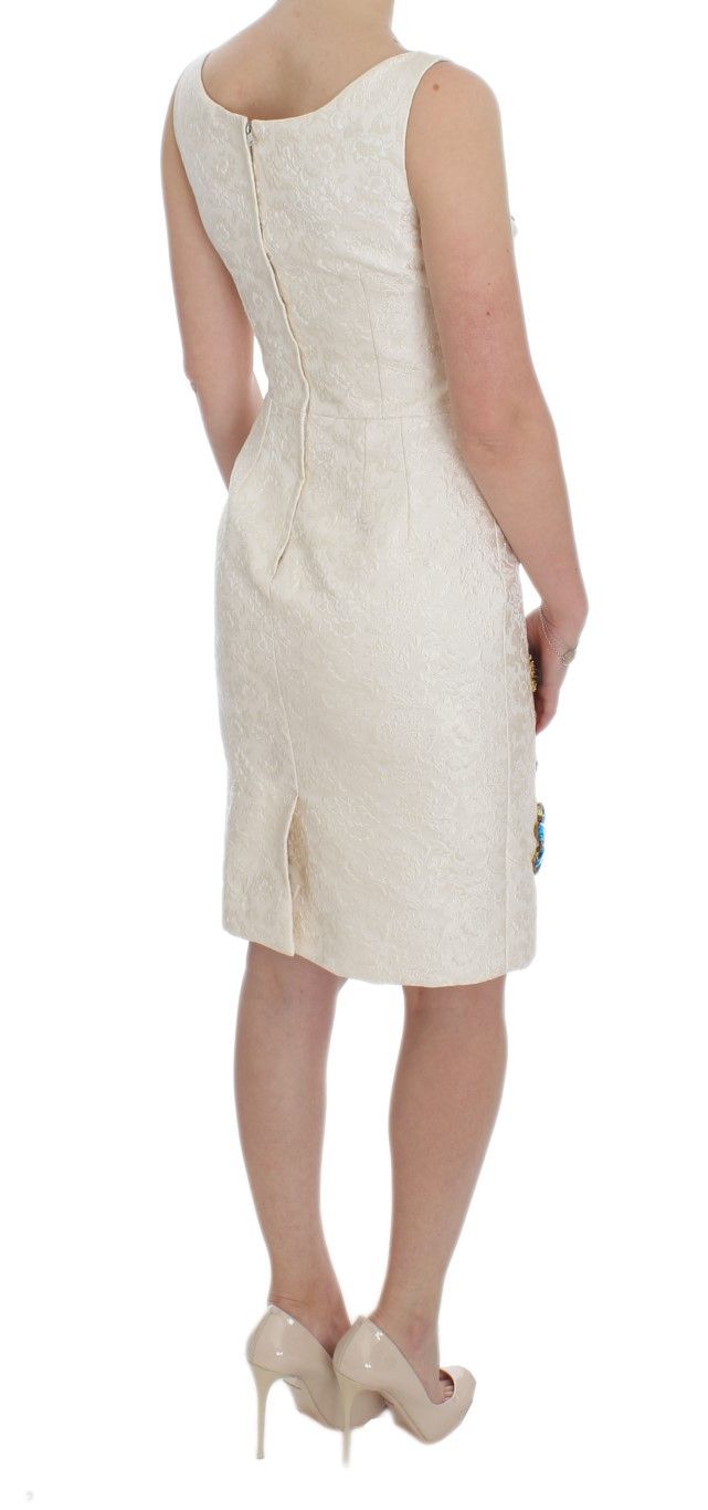 Dolce & Gabbana Elegant Floral Brocade Sheath Women's Dress Size S / US 4 / IT 40 - 4 Thumbnail