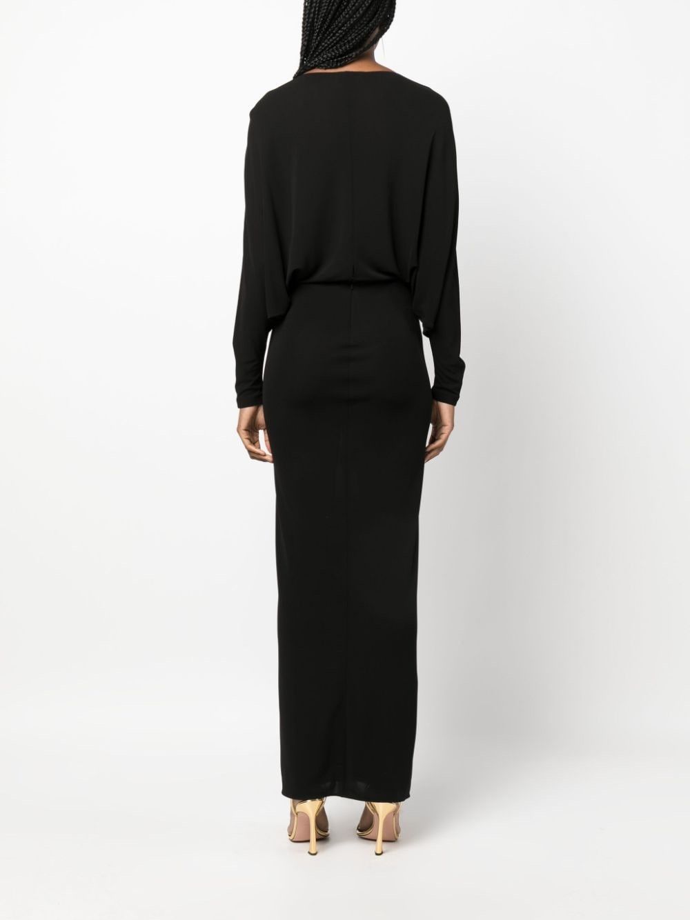 Saint Laurent Paris Draped Maxi Dress in jersey Size XS / US 0-2 / IT 36-38 - 4 Thumbnail