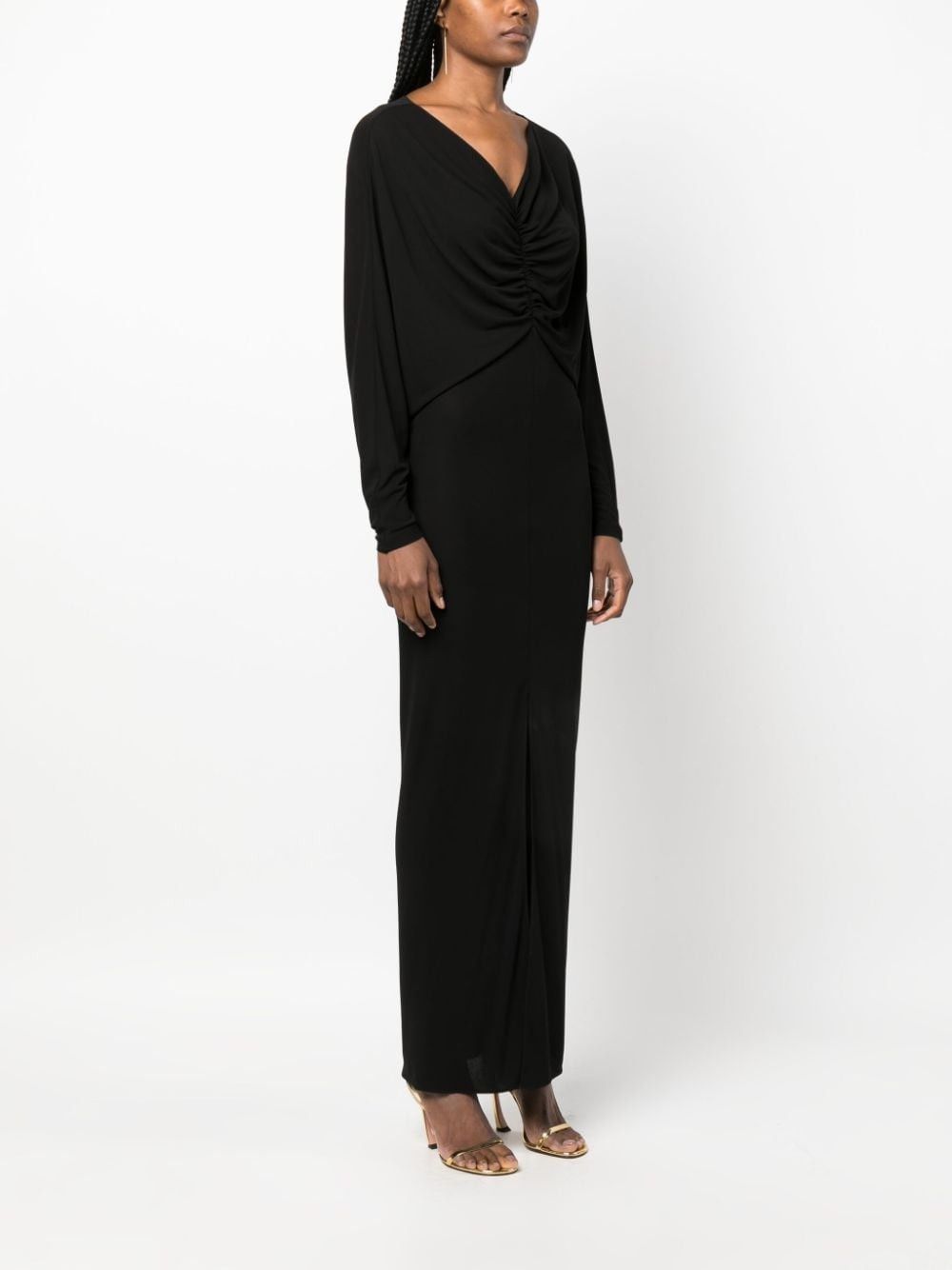 Saint Laurent Paris Draped Maxi Dress in jersey Size M / US 6-8 / IT 42-44 - 3 Thumbnail