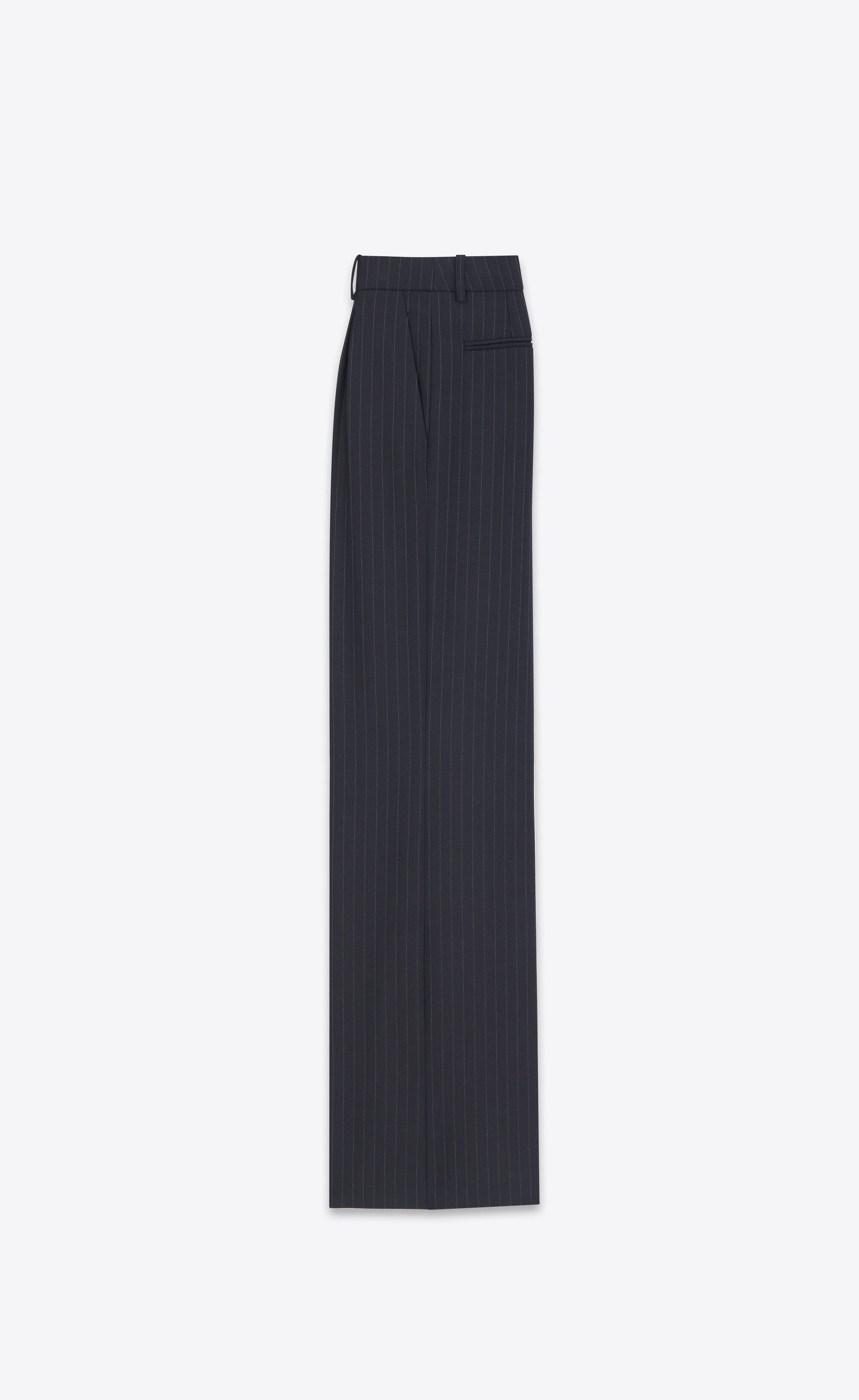 Saint Laurent Paris Flared Pants in stripped wool marine Size 26" / US 2 / IT 38 - 2 Thumbnail