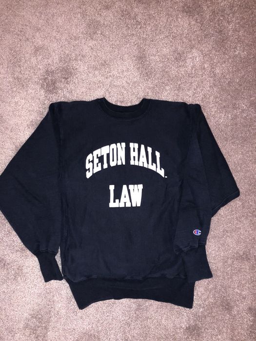 Champion Vintage Seton Hall Law Reverse Weave Crewneck | Grailed