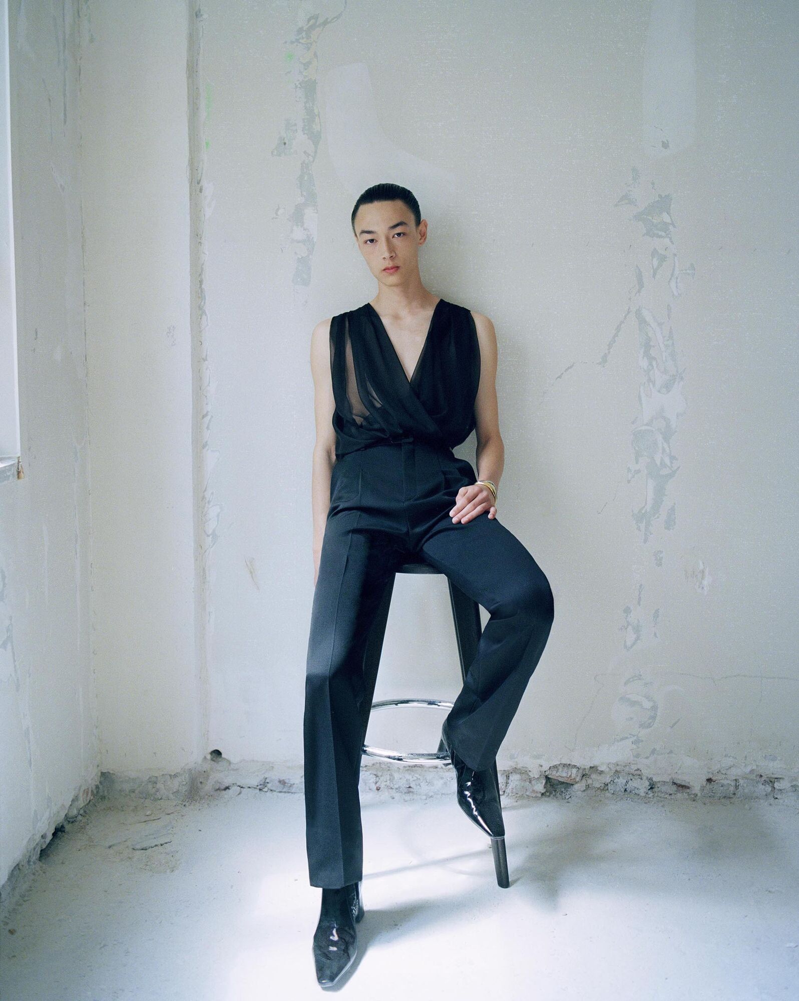 Saint Laurent Paris Wrap Top in Silk Muslin Size US XS / EU 42 / 0 - 3 Thumbnail