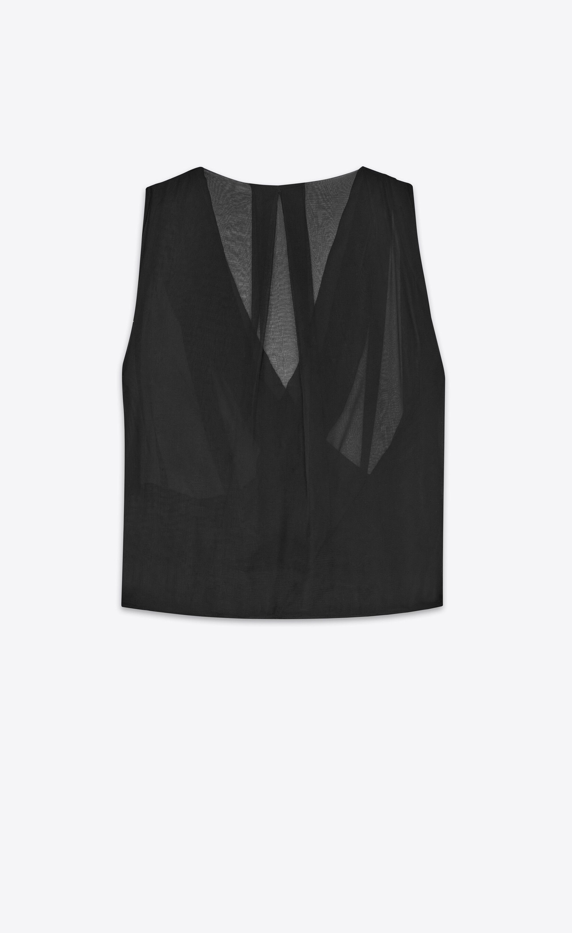 Saint Laurent Paris Wrap Top in Silk Muslin Size US L / EU 52-54 / 3 - 2 Thumbnail