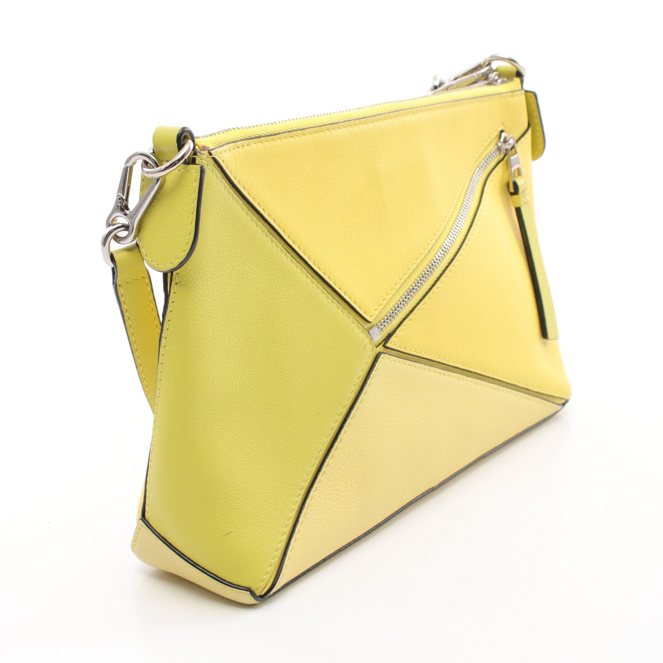 Loewe Loewe Puzzle Shoulder Bag Leather Yellow Yellow-Green Size ONE SIZE - 2 Thumbnail