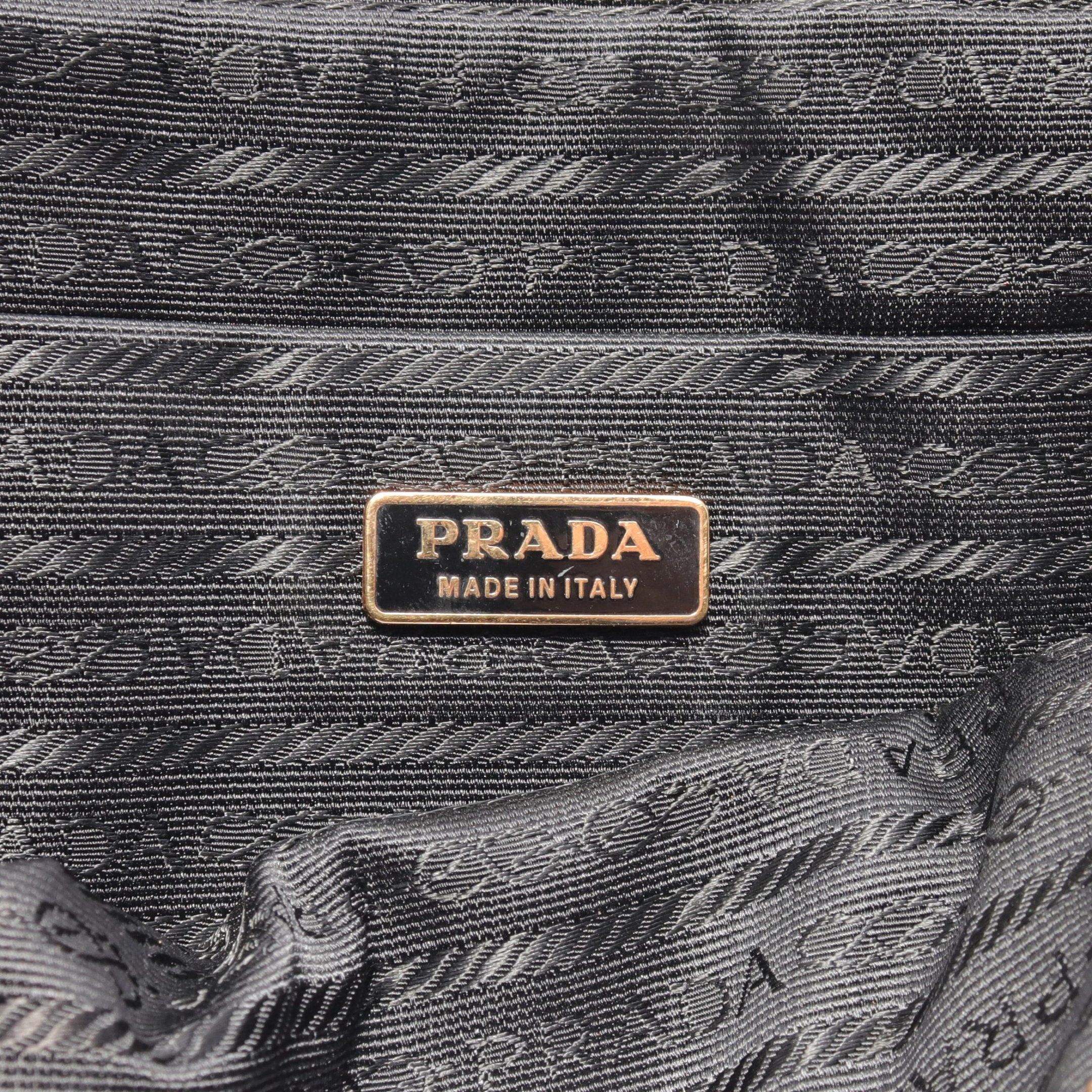 Prada Prada Tessuto Fibbie Handbag Nylon Leather Black Size ONE SIZE - 4 Thumbnail