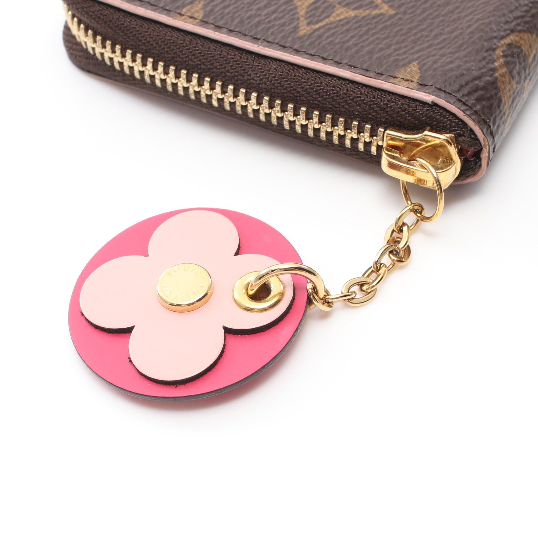 Louis Vuitton Louis Vuitton Portefeuil Clemence Monogram Blooming Flower Hot Pink Round Zipper Long Wallet Leather Brown Size ONE SIZE - 10 Thumbnail