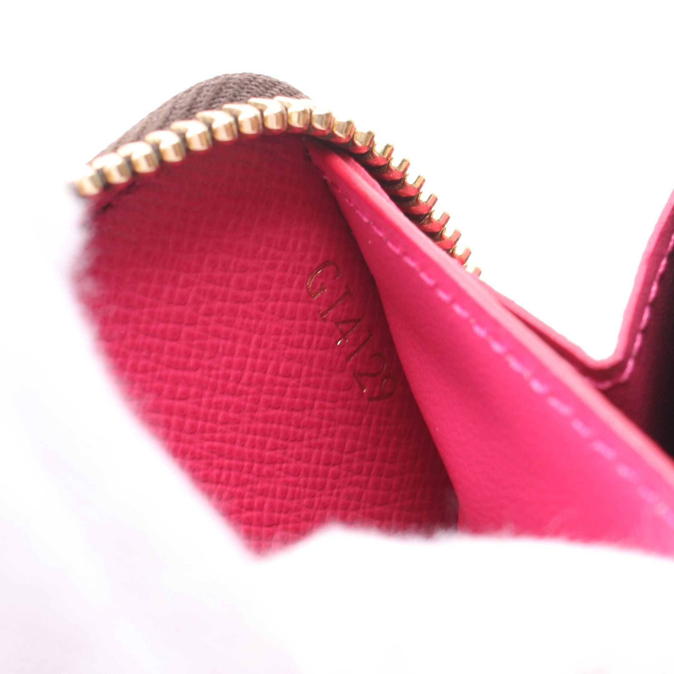 Louis Vuitton Louis Vuitton Portefeuil Clemence Monogram Blooming Flower Hot Pink Round Zipper Long Wallet Leather Brown Size ONE SIZE - 5 Thumbnail