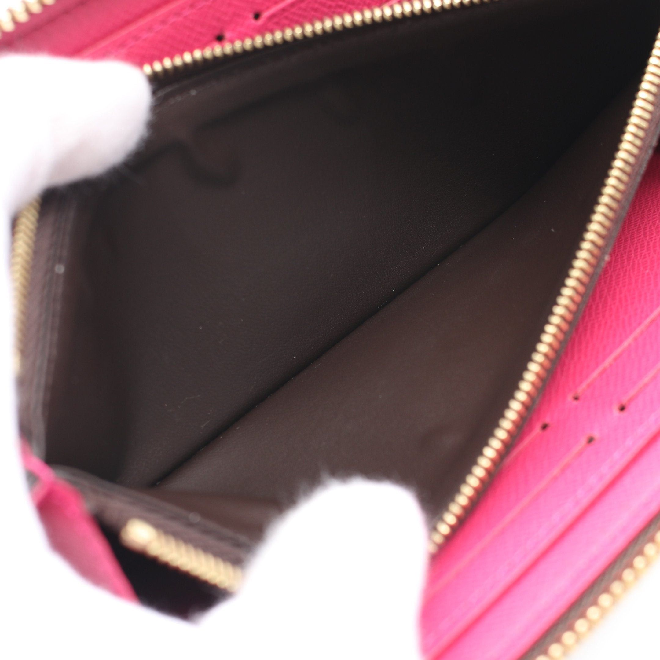 Louis Vuitton Louis Vuitton Portefeuil Clemence Monogram Blooming Flower Hot Pink Round Zipper Long Wallet Leather Brown Size ONE SIZE - 6 Thumbnail