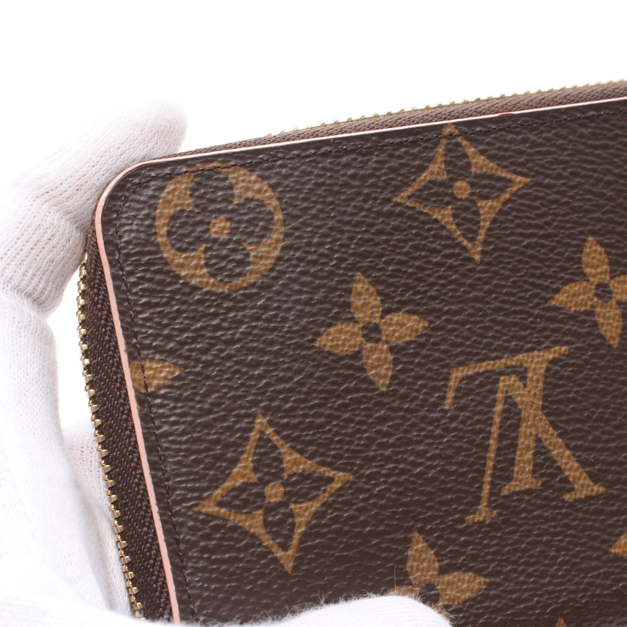Louis Vuitton Louis Vuitton Portefeuil Clemence Monogram Blooming Flower Hot Pink Round Zipper Long Wallet Leather Brown Size ONE SIZE - 7 Thumbnail