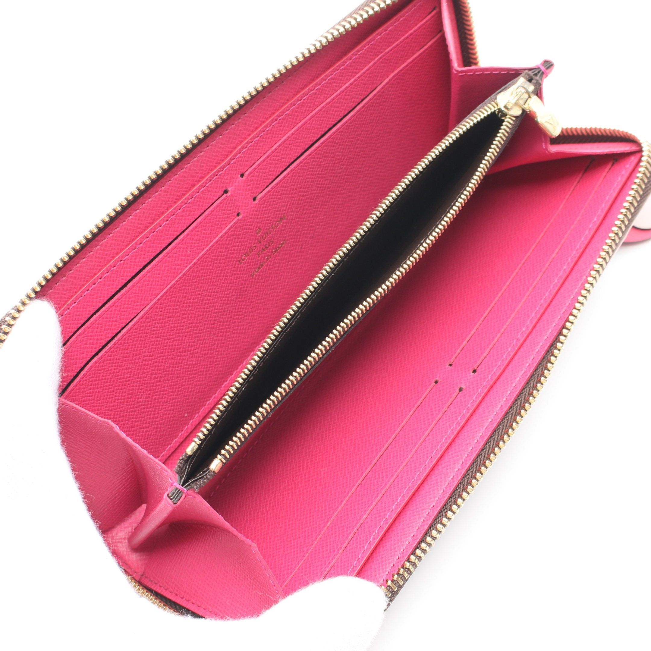 Louis Vuitton Louis Vuitton Portefeuil Clemence Monogram Blooming Flower Hot Pink Round Zipper Long Wallet Leather Brown Size ONE SIZE - 3 Thumbnail