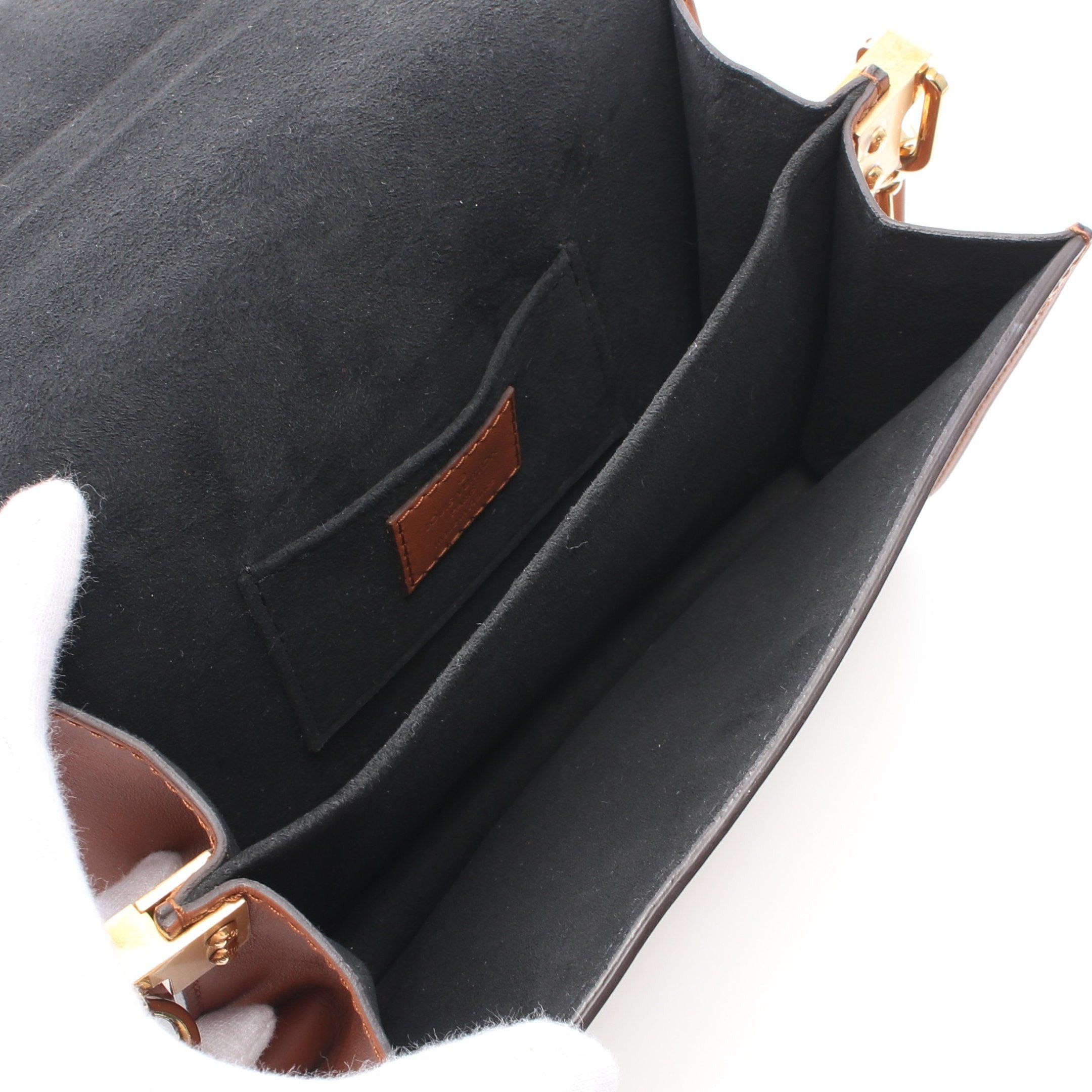 Louis Vuitton Louis Vuitton Dauphine Mini Monogram Reverse Shoulder Bag Leather Brown Beige Size ONE SIZE - 3 Thumbnail