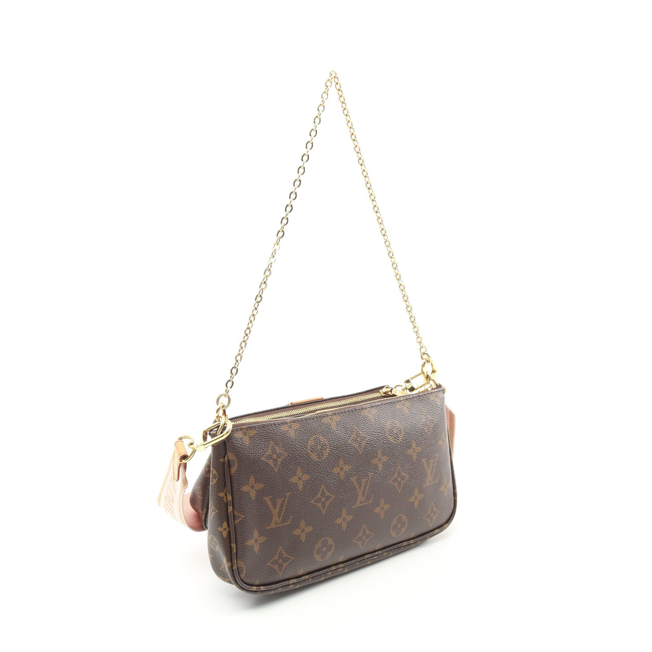 Louis Vuitton Louis Vuitton Multy Pochette Accessoires Monogram Rose Claire Shoulder Bag Leather Brown Pink Size ONE SIZE - 2 Thumbnail