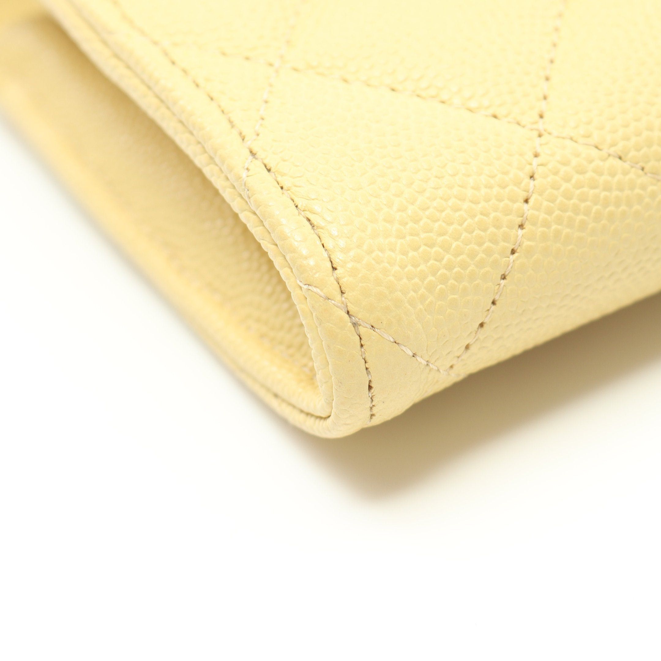 Chanel Chanel Matelasse Bi-Fold Long Wallet Caviar Skin Yellow Gold Hardware Size ONE SIZE - 7 Thumbnail