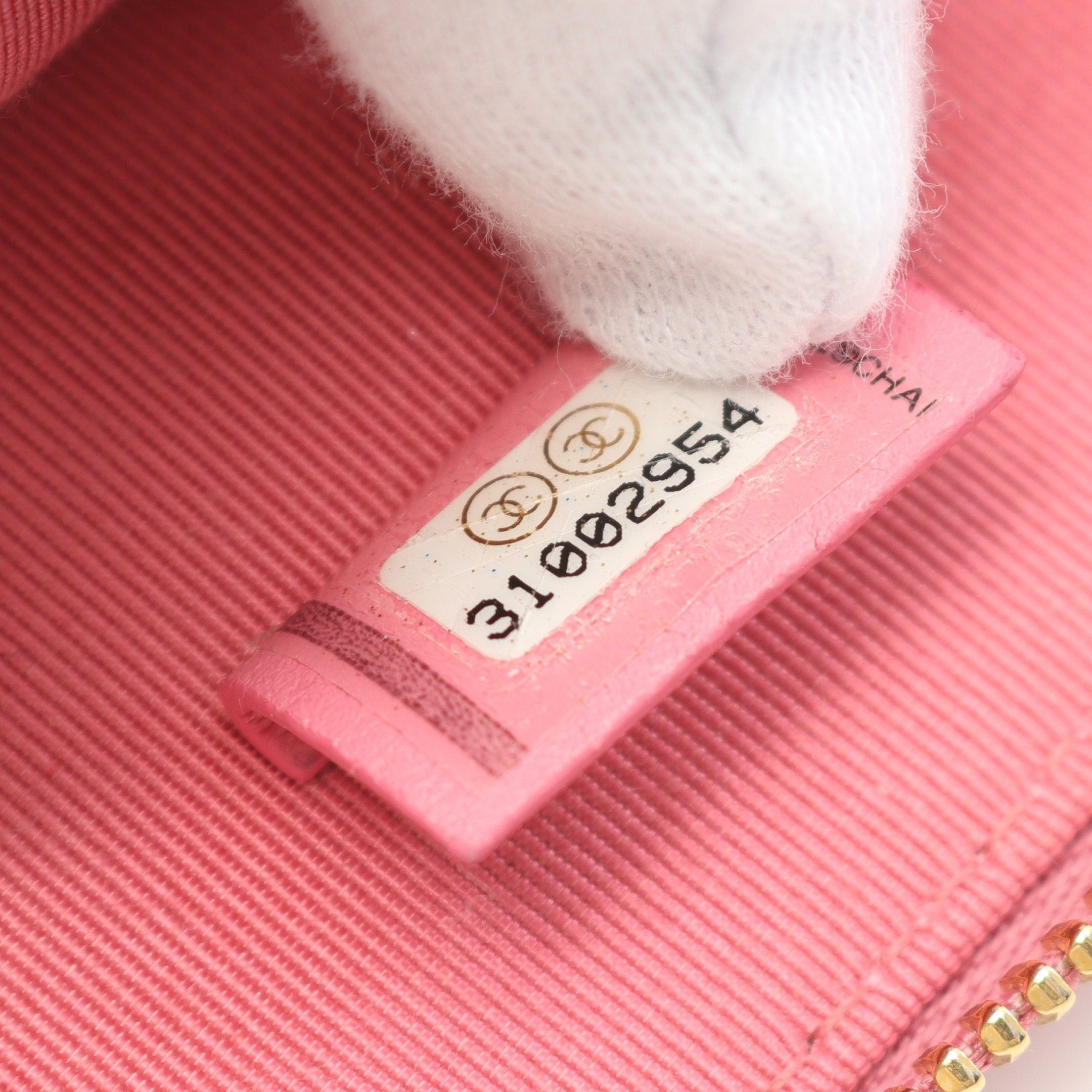 Chanel Chanel Matelasse Card Case Coin Purse Caviar Skin Pink Gold Hardware Size ONE SIZE - 5 Thumbnail