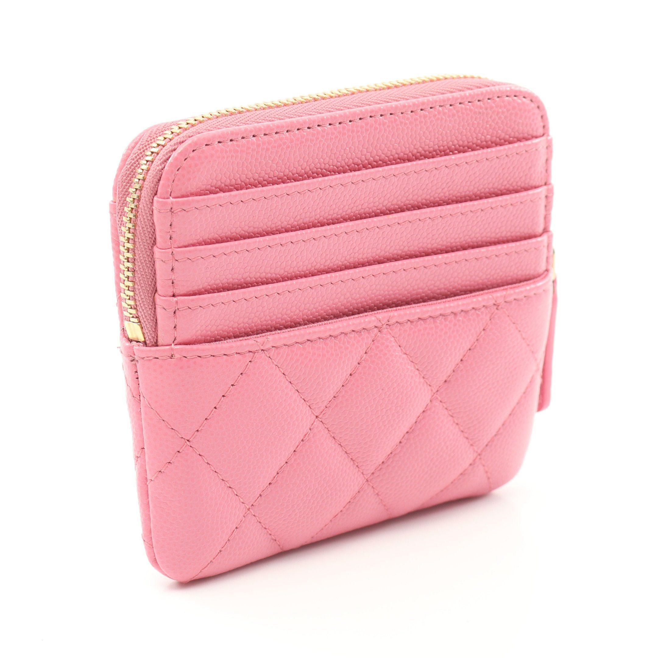 Chanel Chanel Matelasse Card Case Coin Purse Caviar Skin Pink Gold Hardware Size ONE SIZE - 2 Thumbnail
