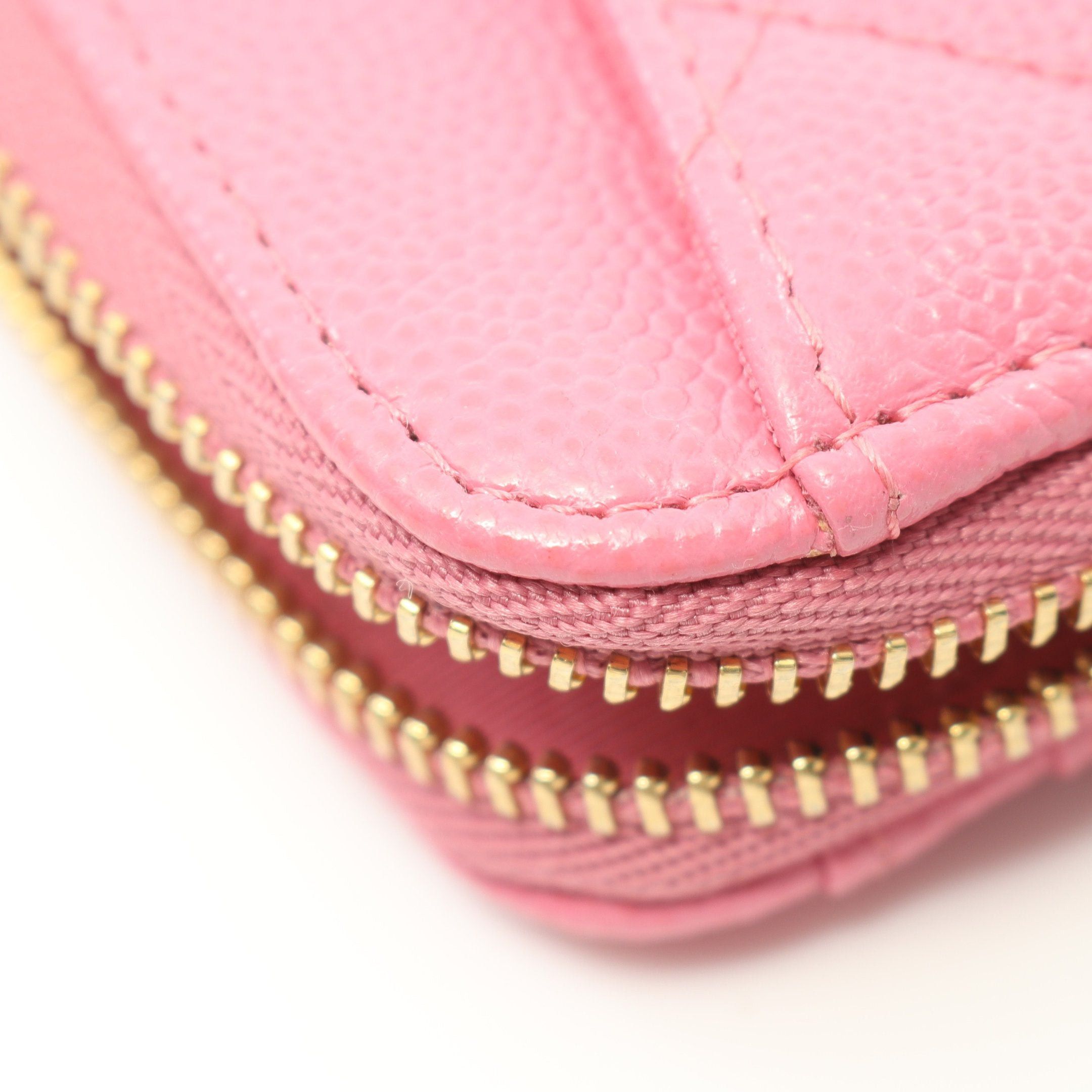 Chanel Chanel Matelasse Card Case Coin Purse Caviar Skin Pink Gold Hardware Size ONE SIZE - 6 Thumbnail