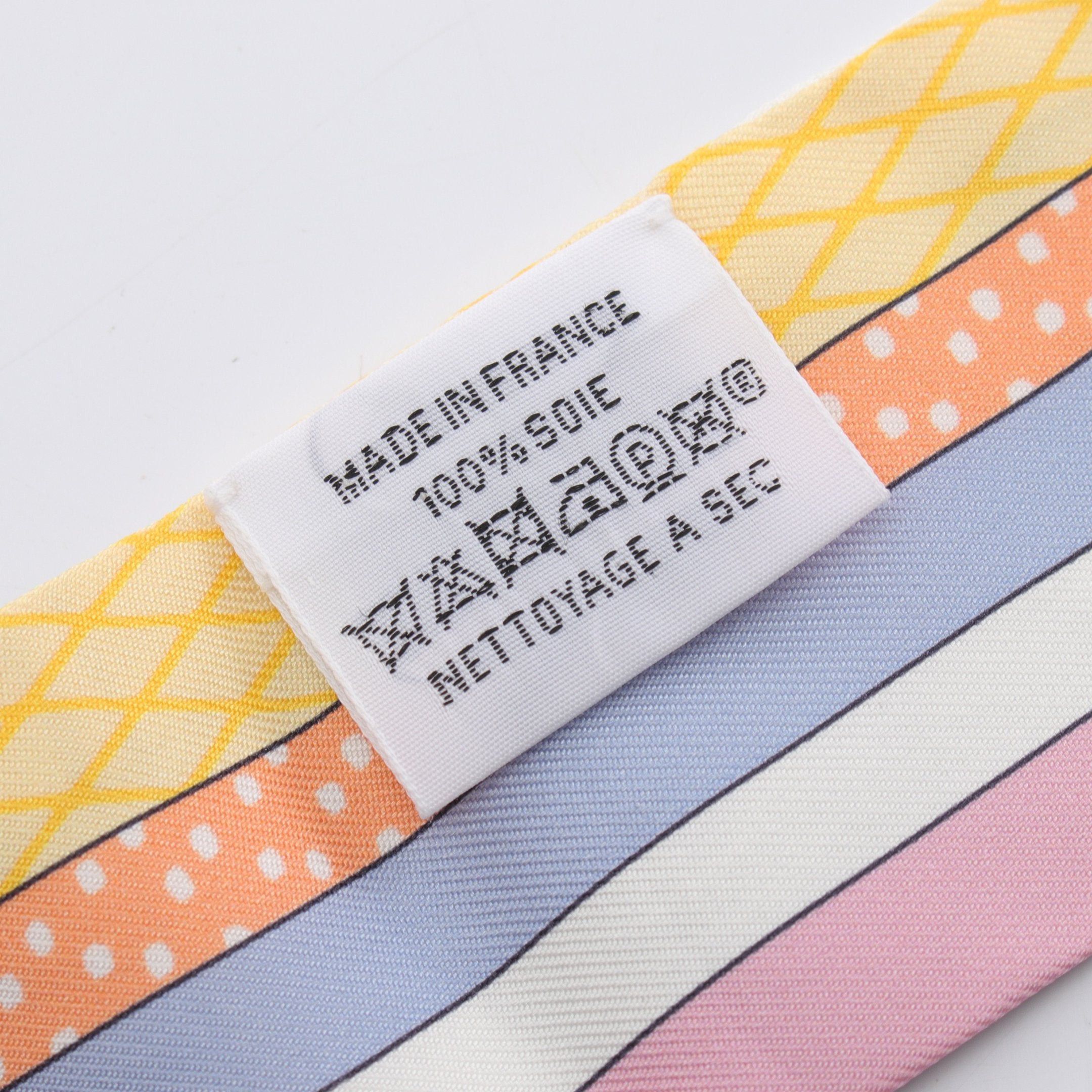 Hermes Hermes Twilly Grand Theatre Nouveau Ribbon Scarf Silk White Multicolor Size ONE SIZE - 3 Thumbnail