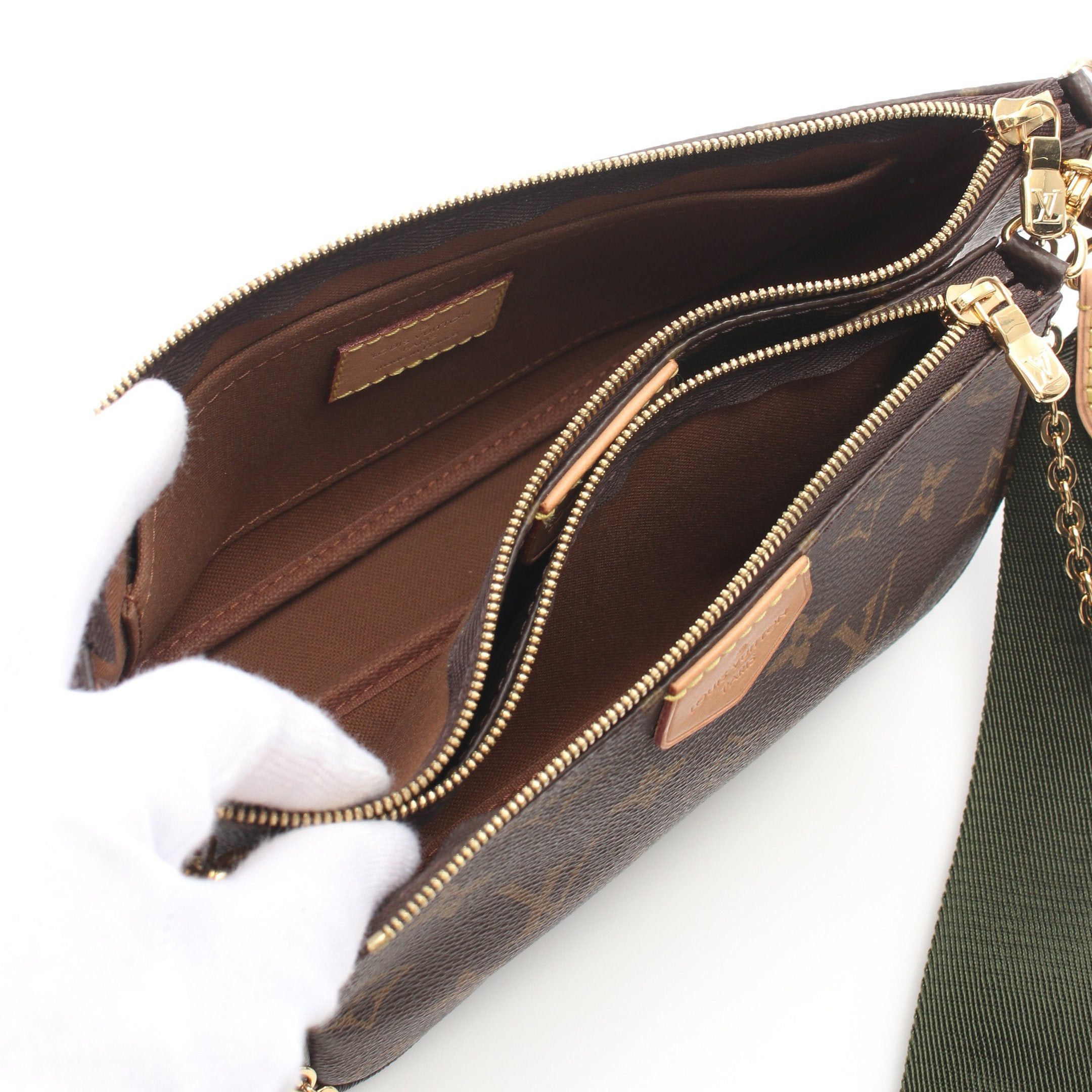 Louis Vuitton Louis Vuitton Multy Pochette Accessoires Monogram Khaki Shoulder Bag Brown Green Size ONE SIZE - 3 Thumbnail