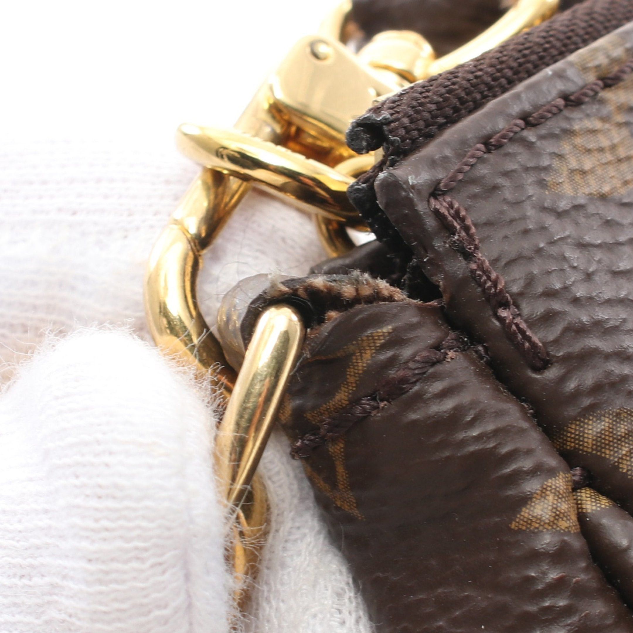 Louis Vuitton Louis Vuitton Multy Pochette Accessoires Monogram Khaki Shoulder Bag Brown Green Size ONE SIZE - 8 Thumbnail