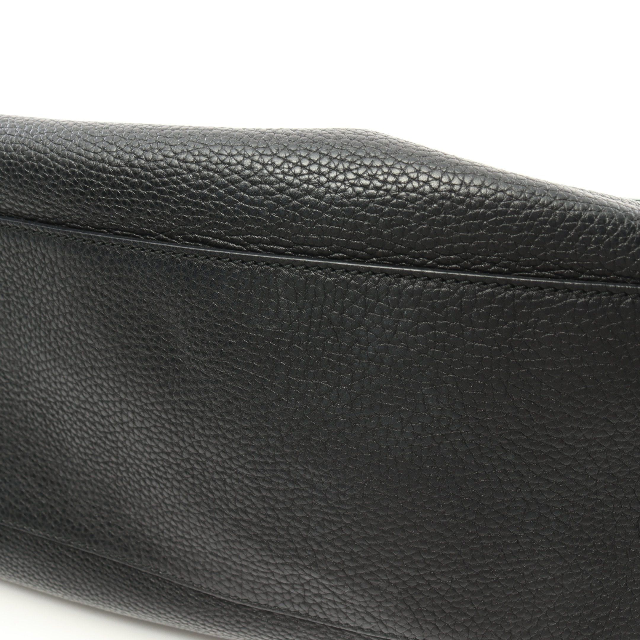 Gucci Gucci Soho Interlocking G Chain Shoulder Bag Leather Black Size ONE SIZE - 8 Thumbnail